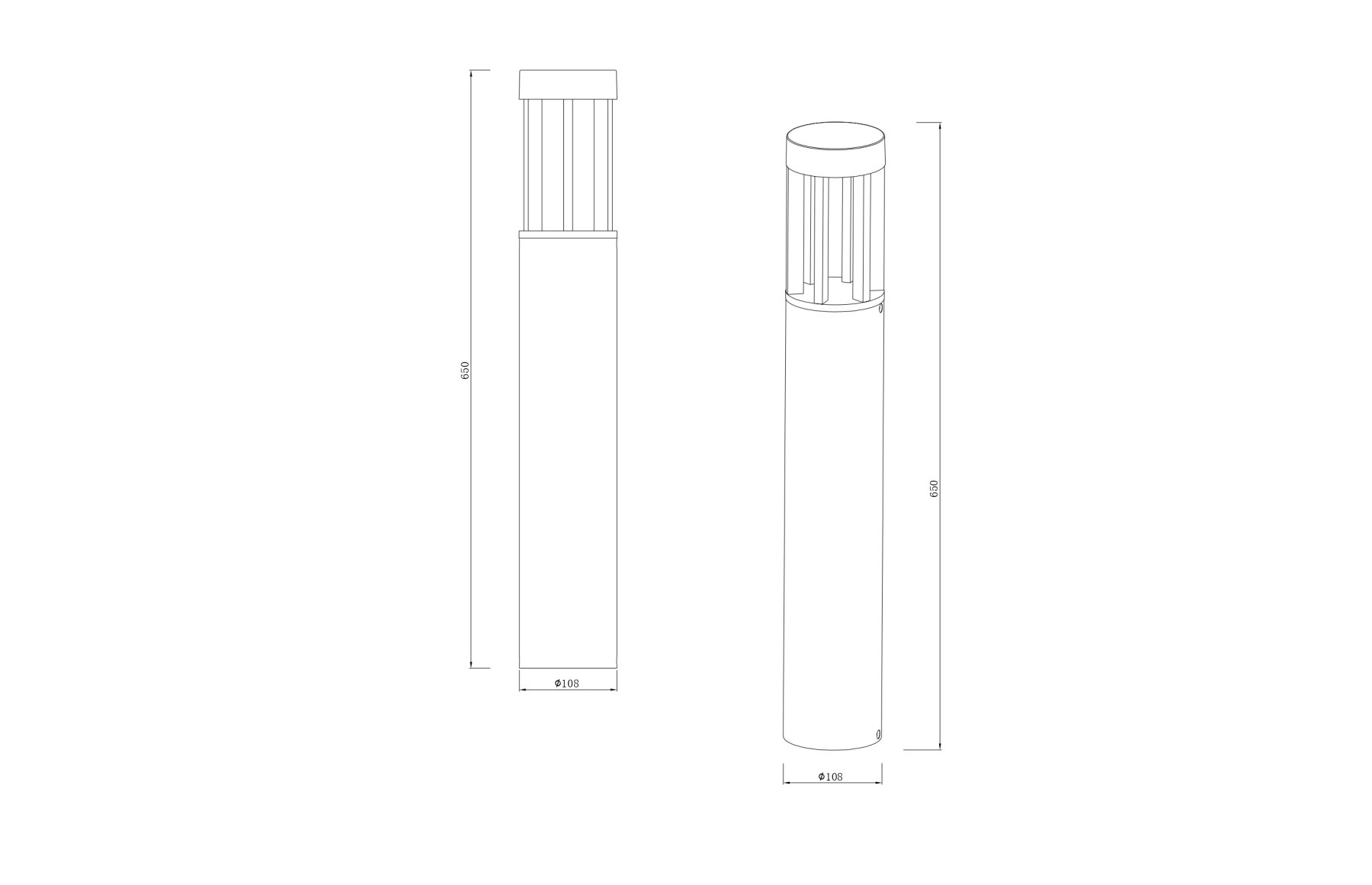 Stalp iluminat exterior LUGO, aplica LED, aluminiu