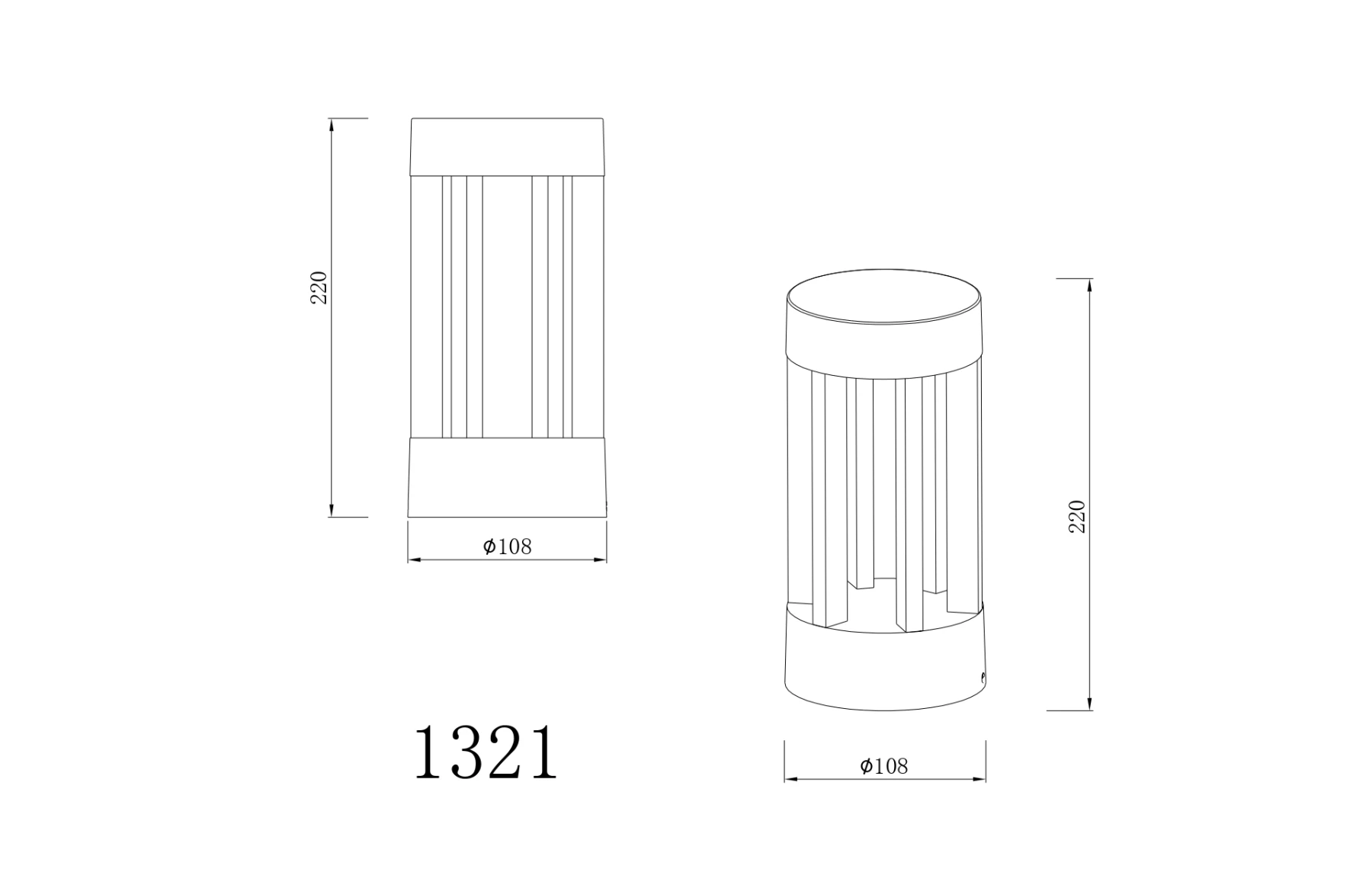 Lampa de exterior LUGO, aplica LED, aluminiu