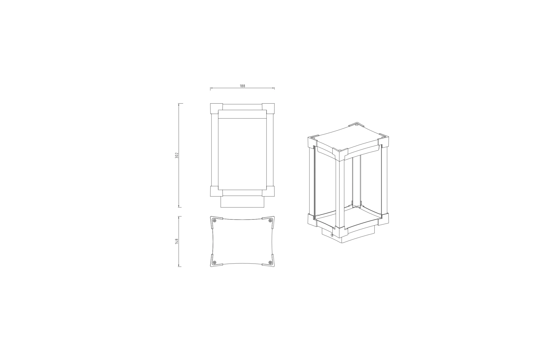 Lampa de exterior AXIS, 1xE27, aluminiu