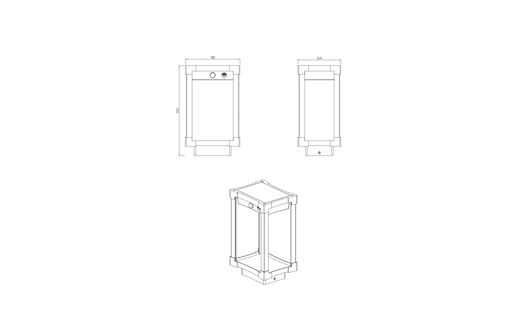 Lampa LED de exterior SOLIS, cu panou solar si senzor, aluminiu