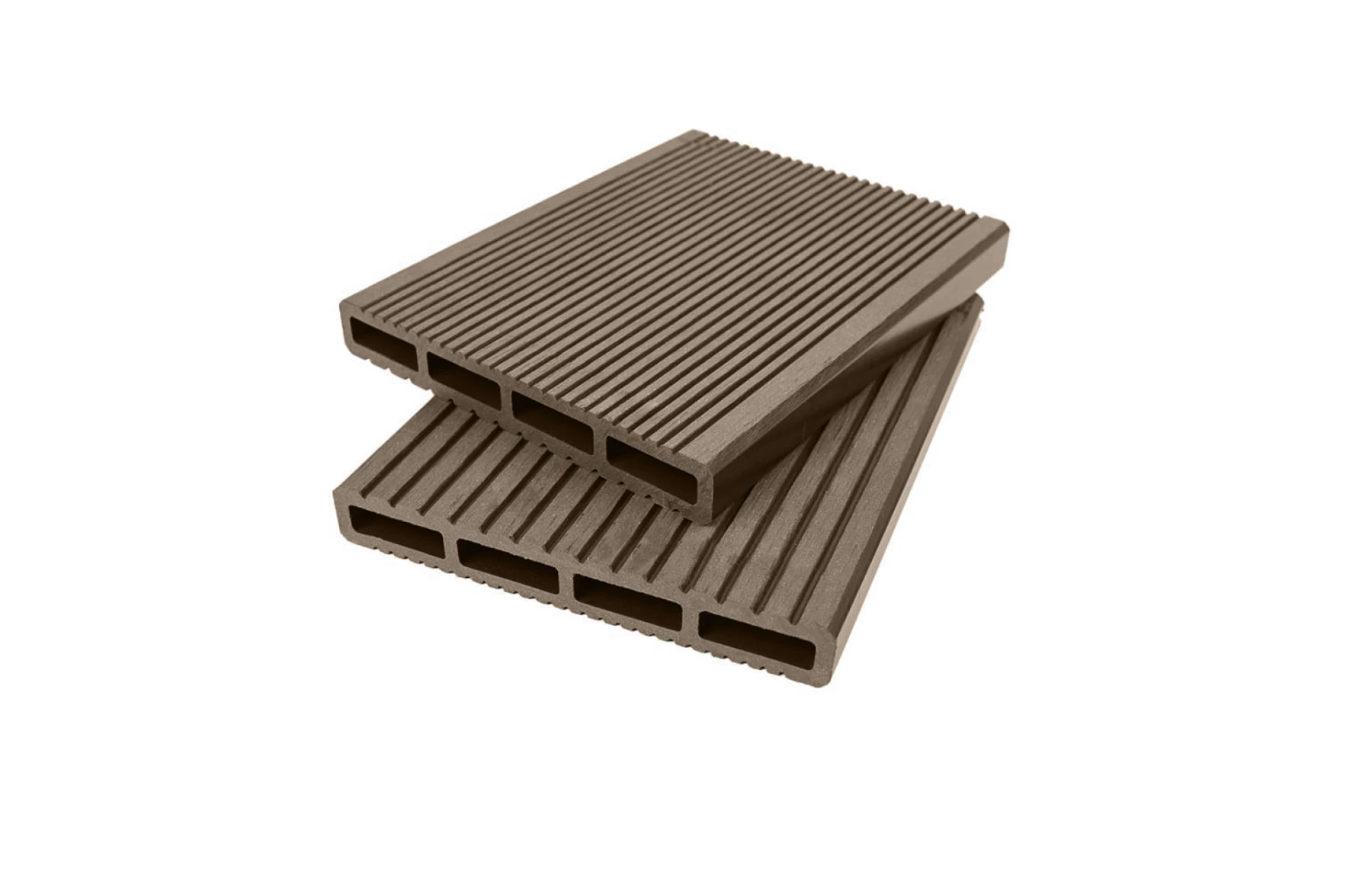 Placa gard tip scandura din WPC lemn compozit, 150x20.6mm, textura periata maro