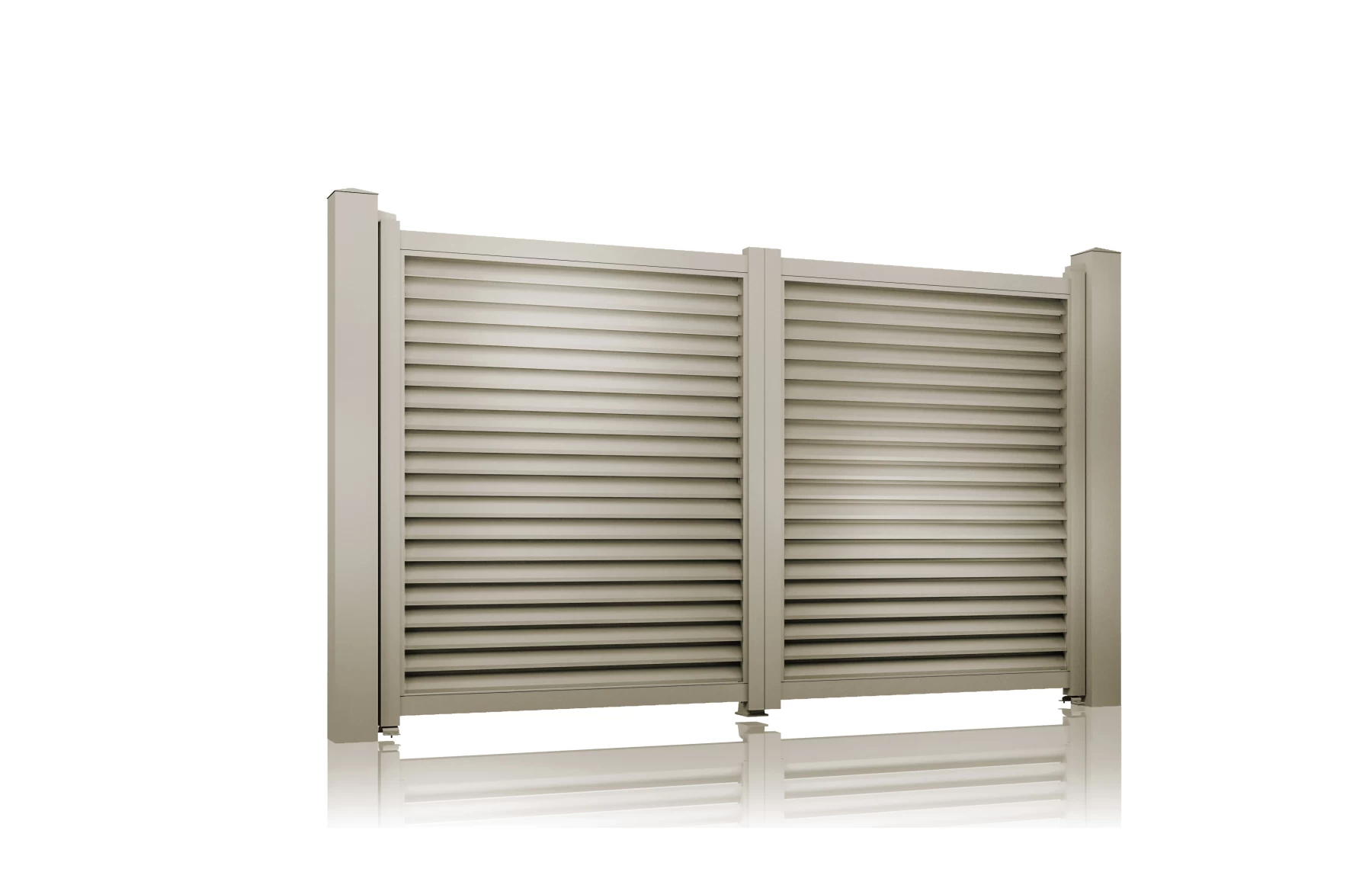 Set porti metalice din aluminiu 900x1800mm, 3500x1800mm, prefabricate, Bej Nisipiu, model Jaluzea Suprem