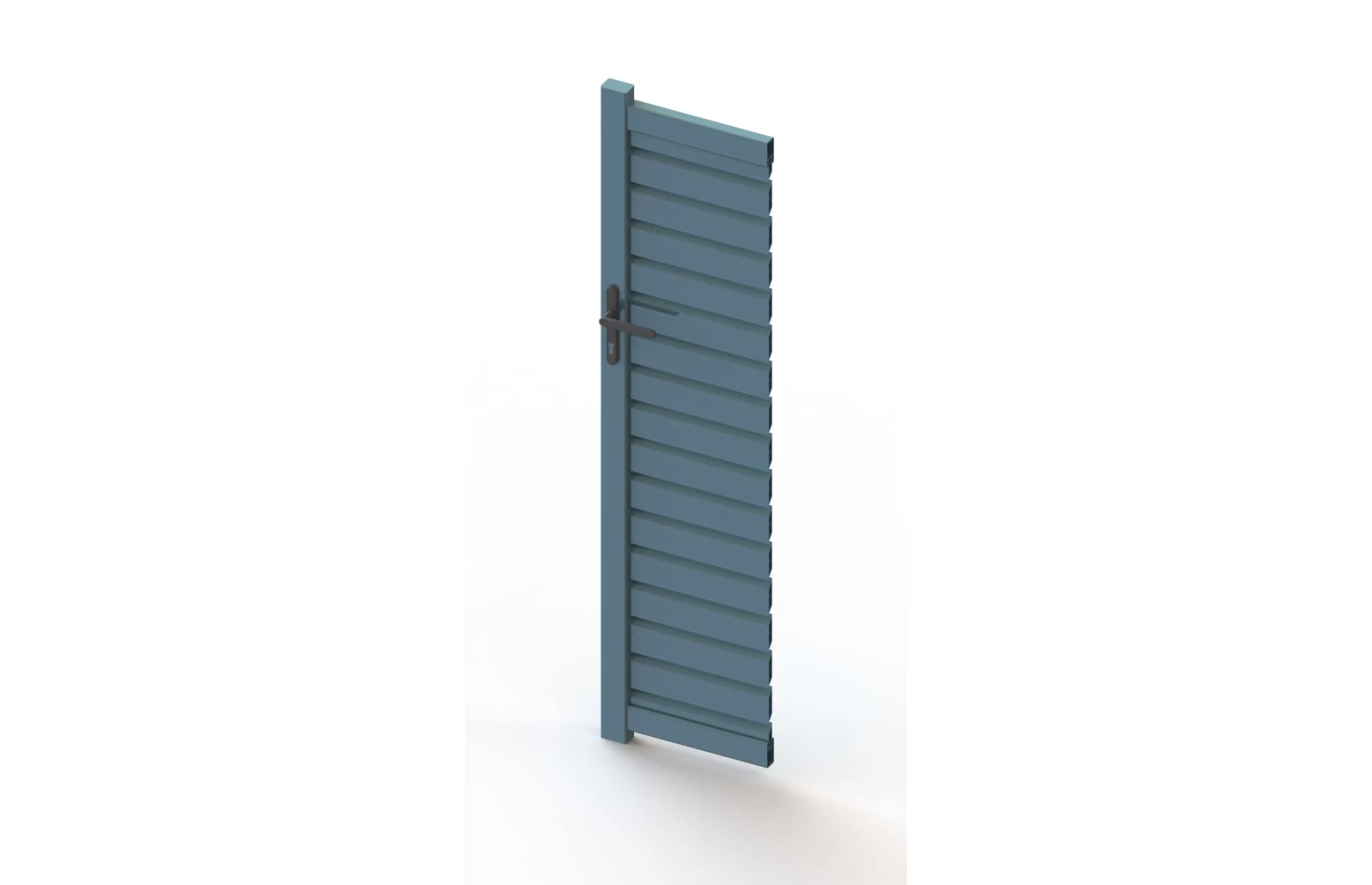 Poarta autoportanta, Jaluzea Deluxe, prefabricata, Aluminiu, 5800mm lungime x 1800mm inaltime, gri antracit