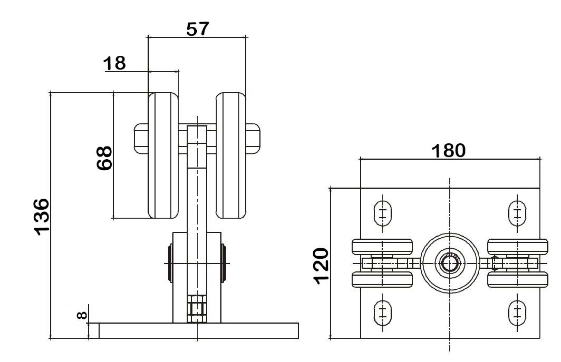 Kit poarta autoportanta XS5 MAX, greutate sustinuta 350kg