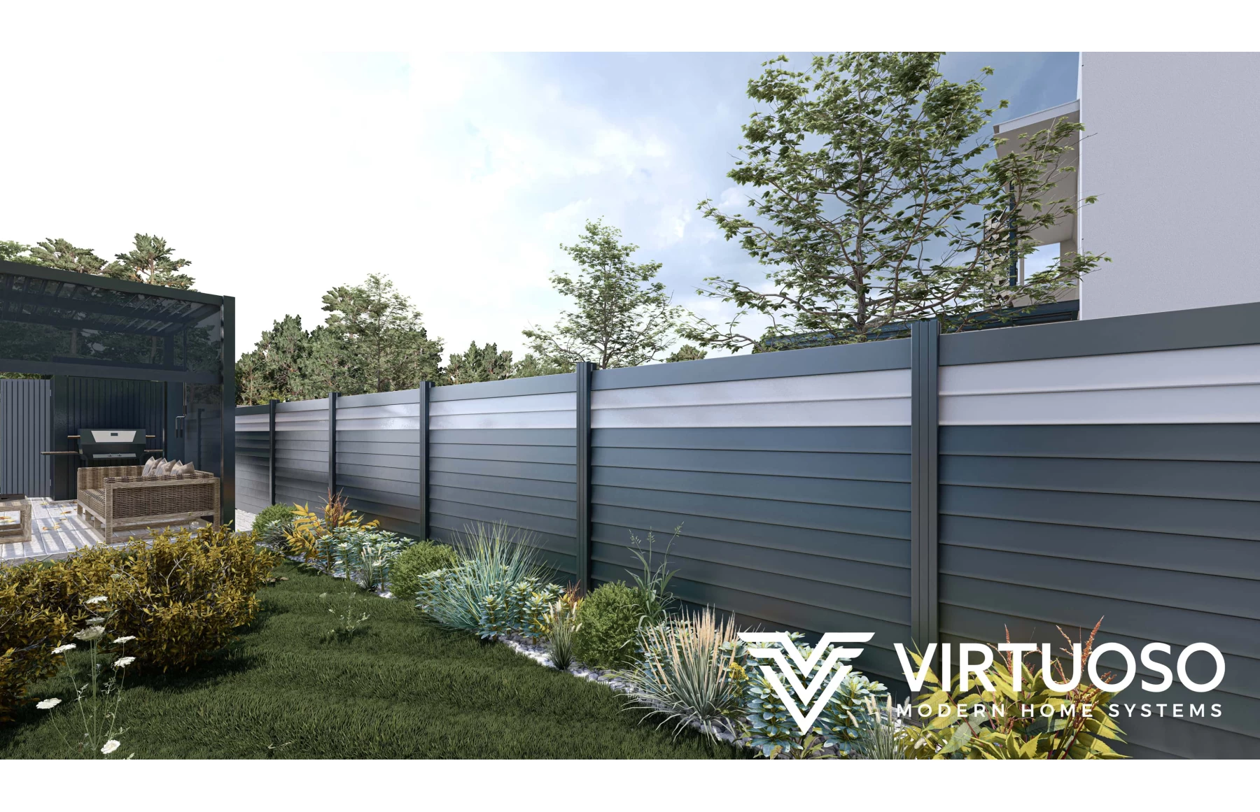 Gard Cu Placaj Zeus Aluminiu