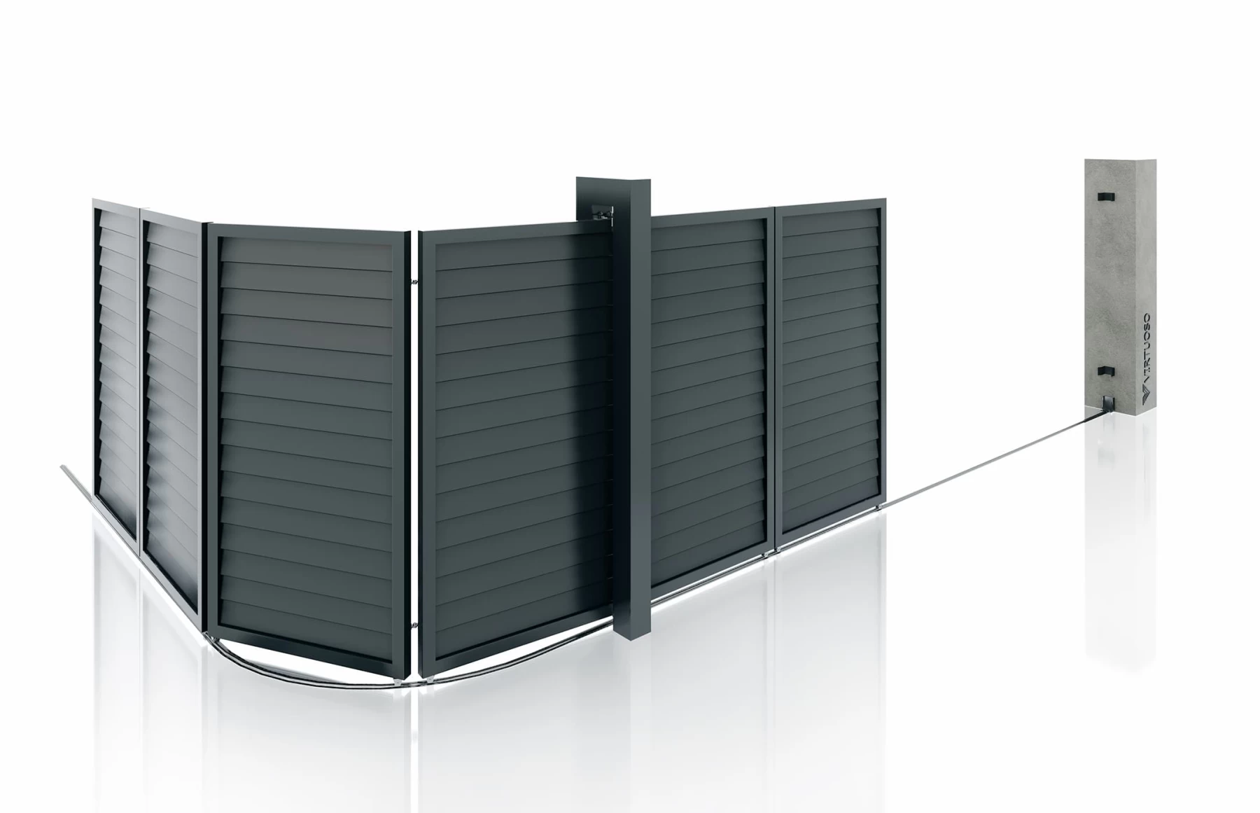 Poarta culisanta la 90 de grade, Zeus, Aluminiu