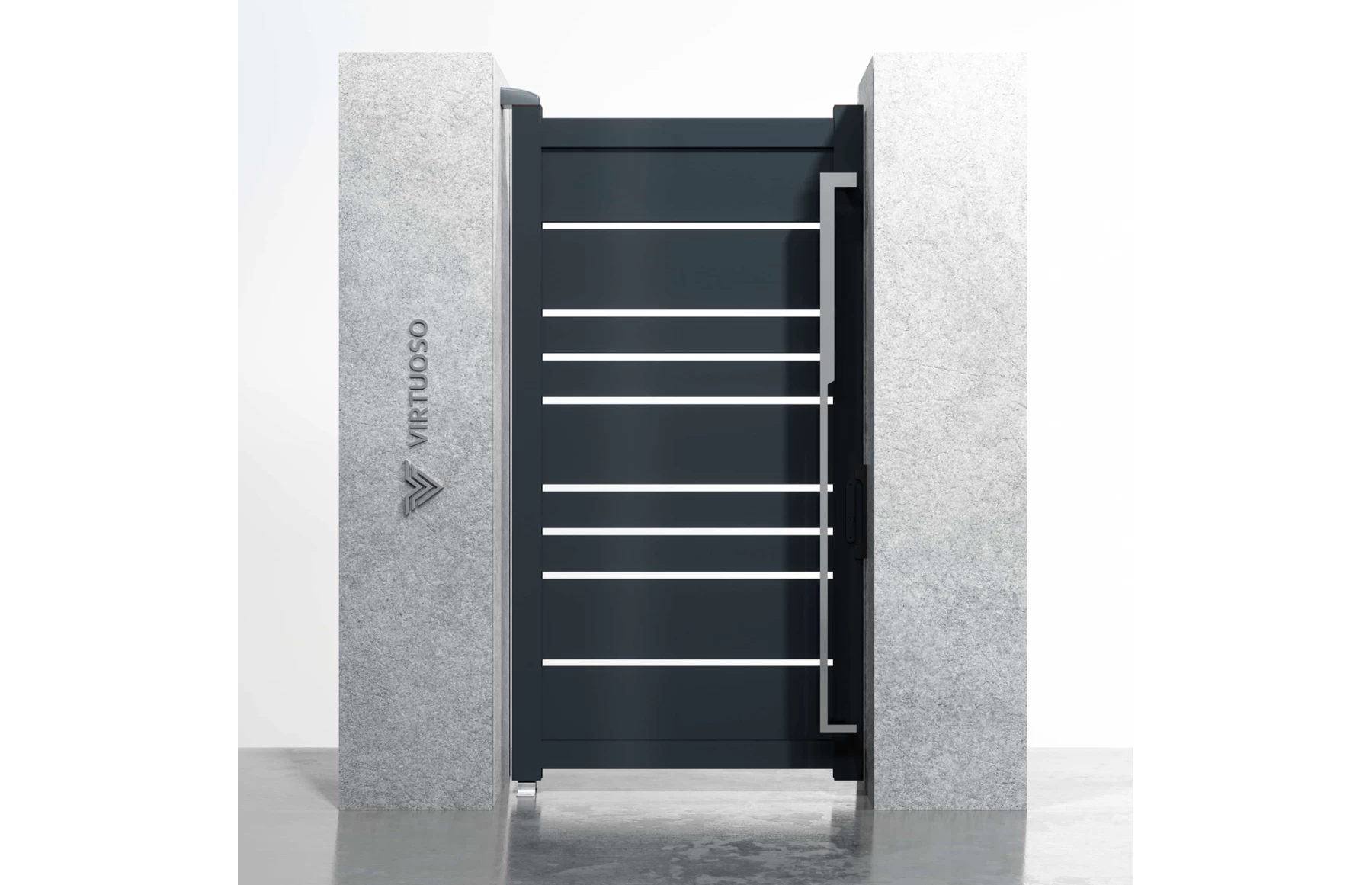 Poarta pietonala metalica din aluminiu, model Athos