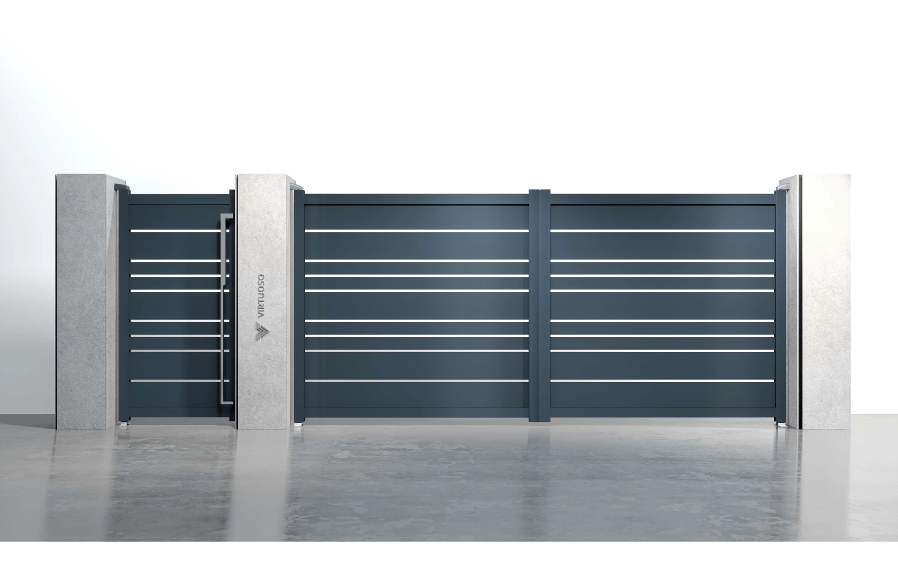 Set porti metalice din aluminiu, model Athos