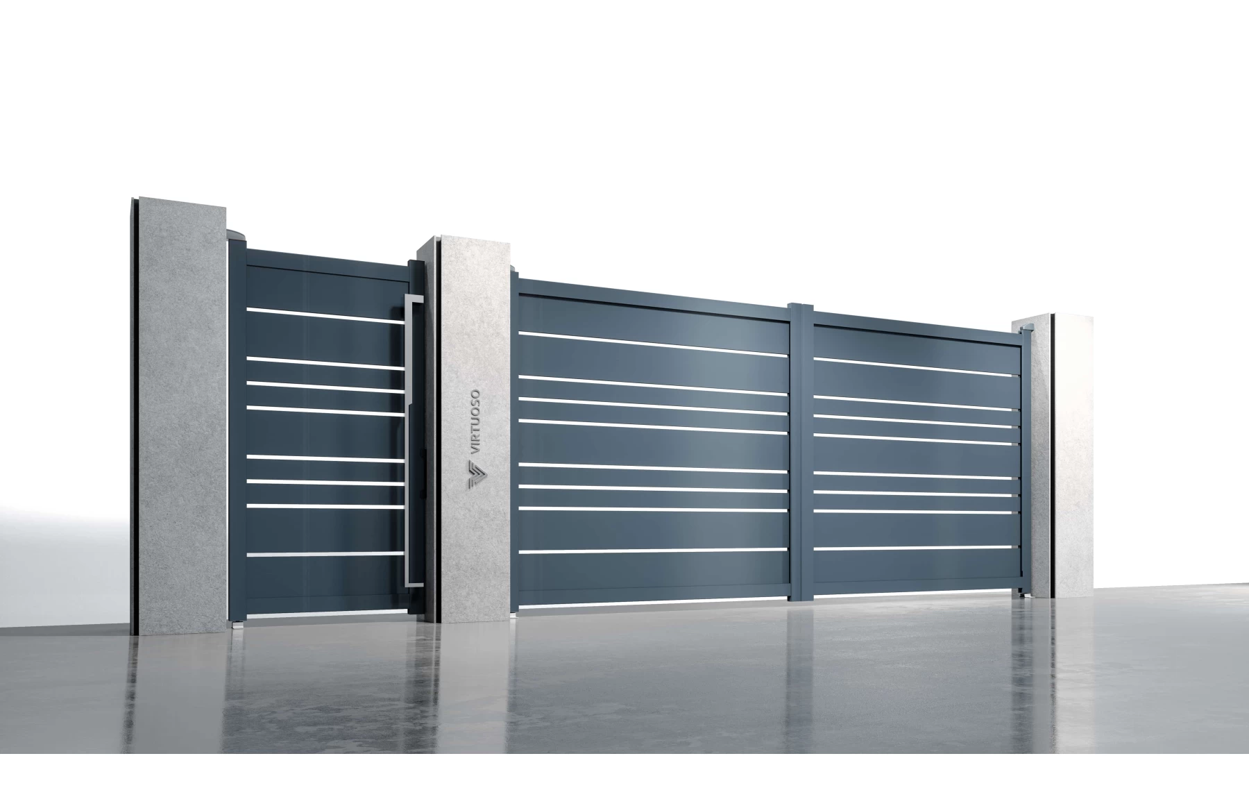 Set porti metalice din aluminiu, model Athos