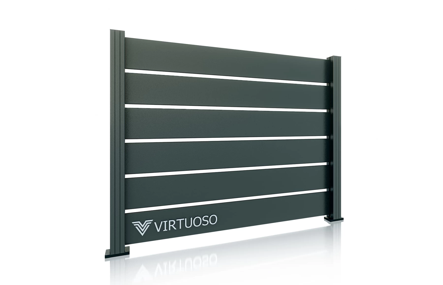 Gard metalic din aluminiu, stalpi aluminiu, model Prometheus