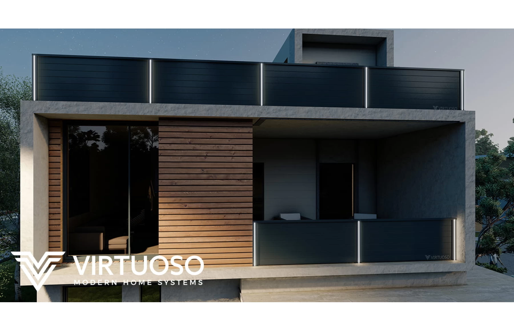 Balustrada cu LED, Bacus, Aluminiu