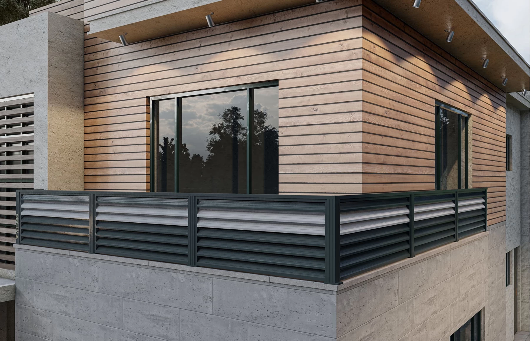 Balustrada jaluzea Aluminiu