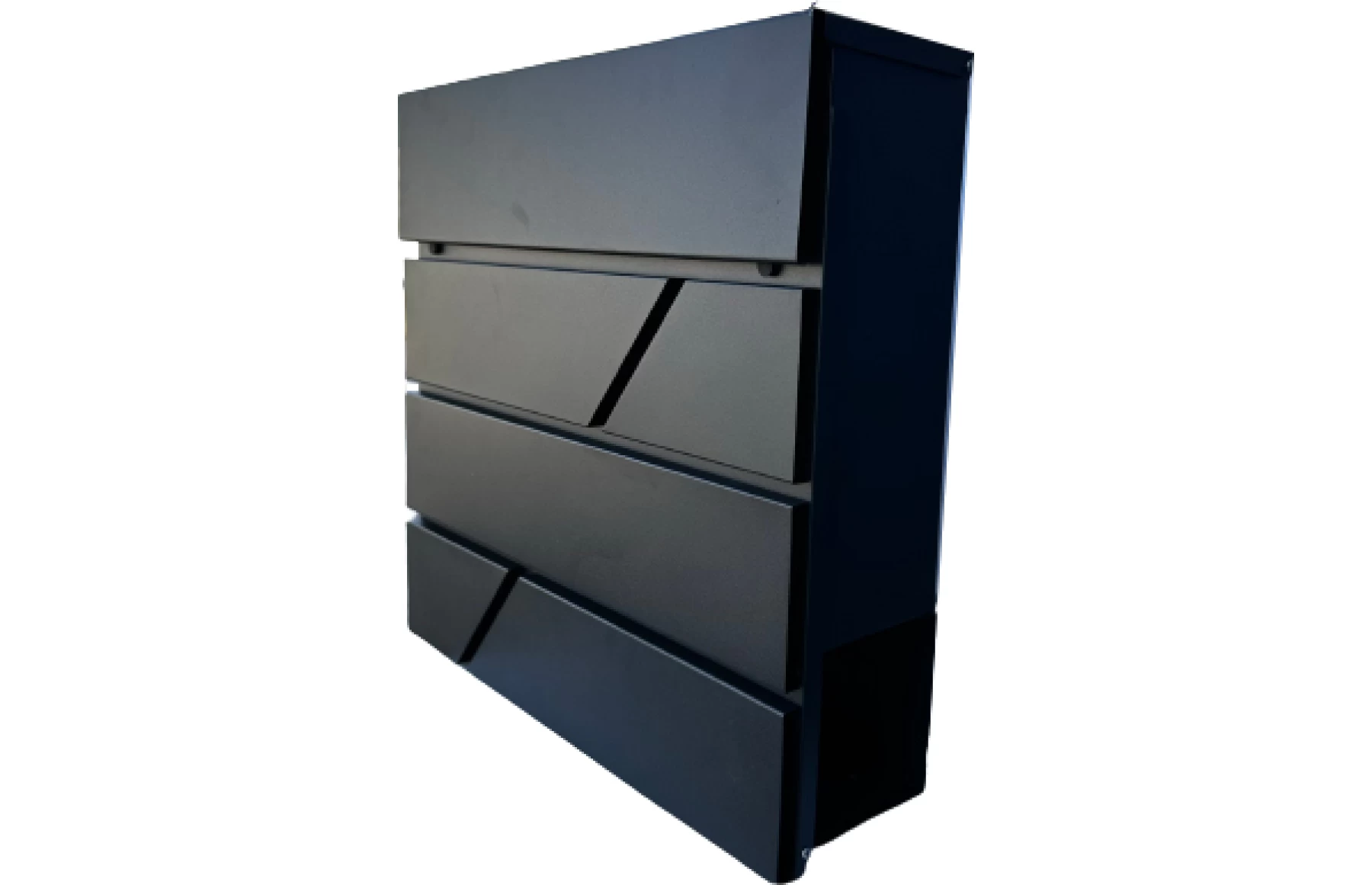 Cutie postala otel zincat, Design Modern, gri antracit