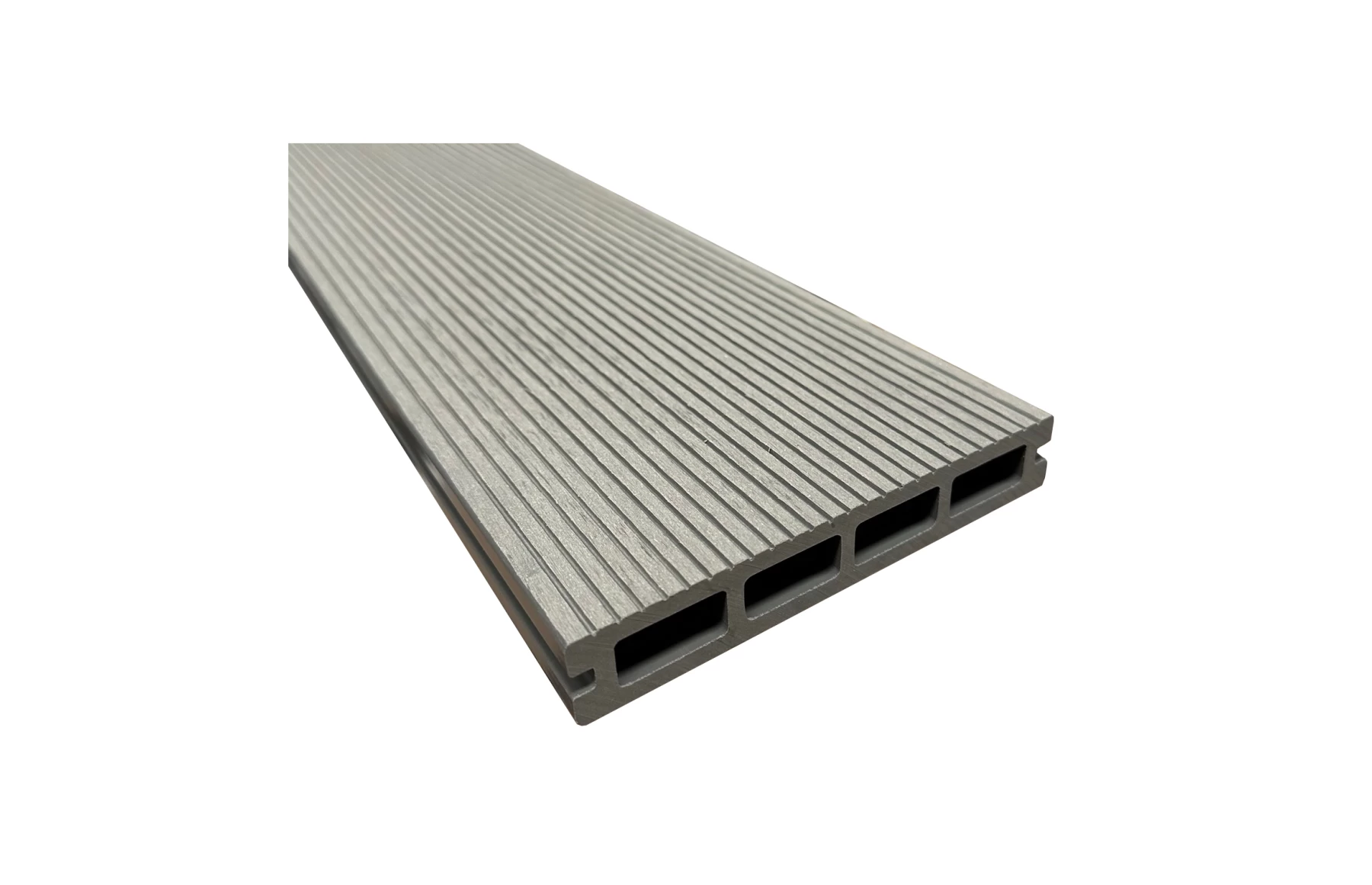 Placa deck terasa WPC 3D, tip pardoseala/dusumea WPC, 150x25 mm, gri deschs linii periat