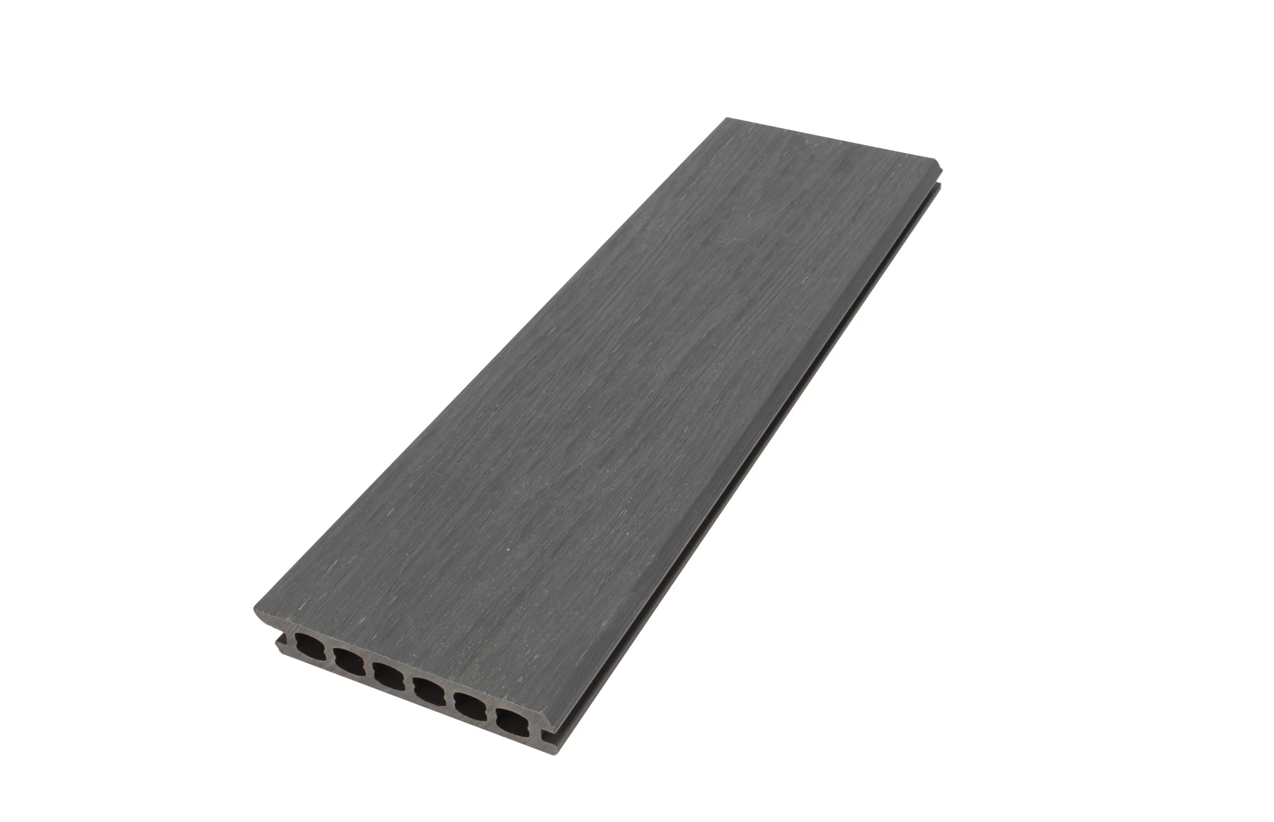 Placa deck terasa WPC PREMIUM, tip pardoseala/dusumea WPC, placa co extrudata, 145x22mm, gri lemn, model No Gap