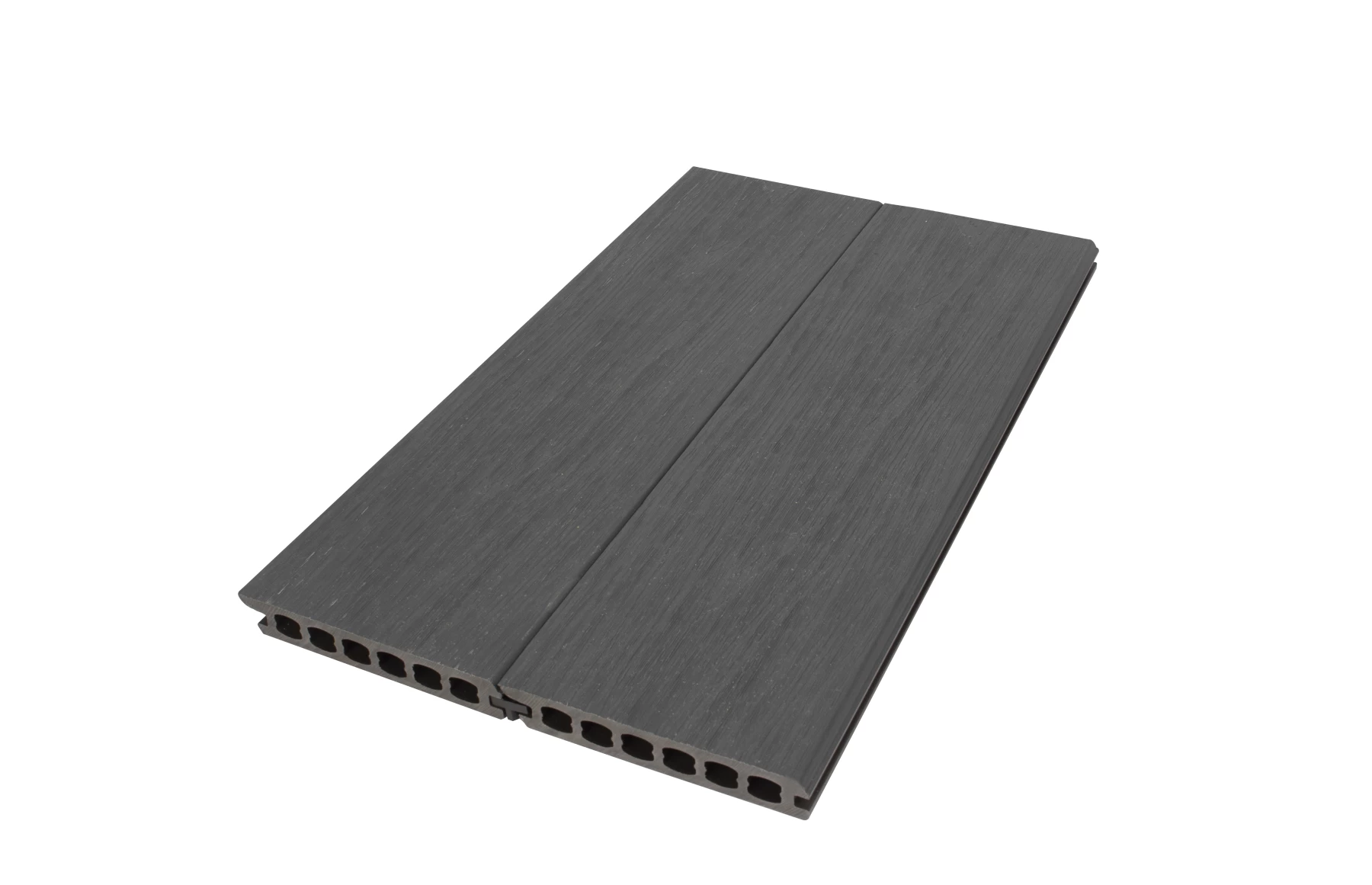 Placa deck terasa WPC PREMIUM, tip pardoseala/dusumea WPC, placa co extrudata, 145x22mm, gri lemn, model No Gap