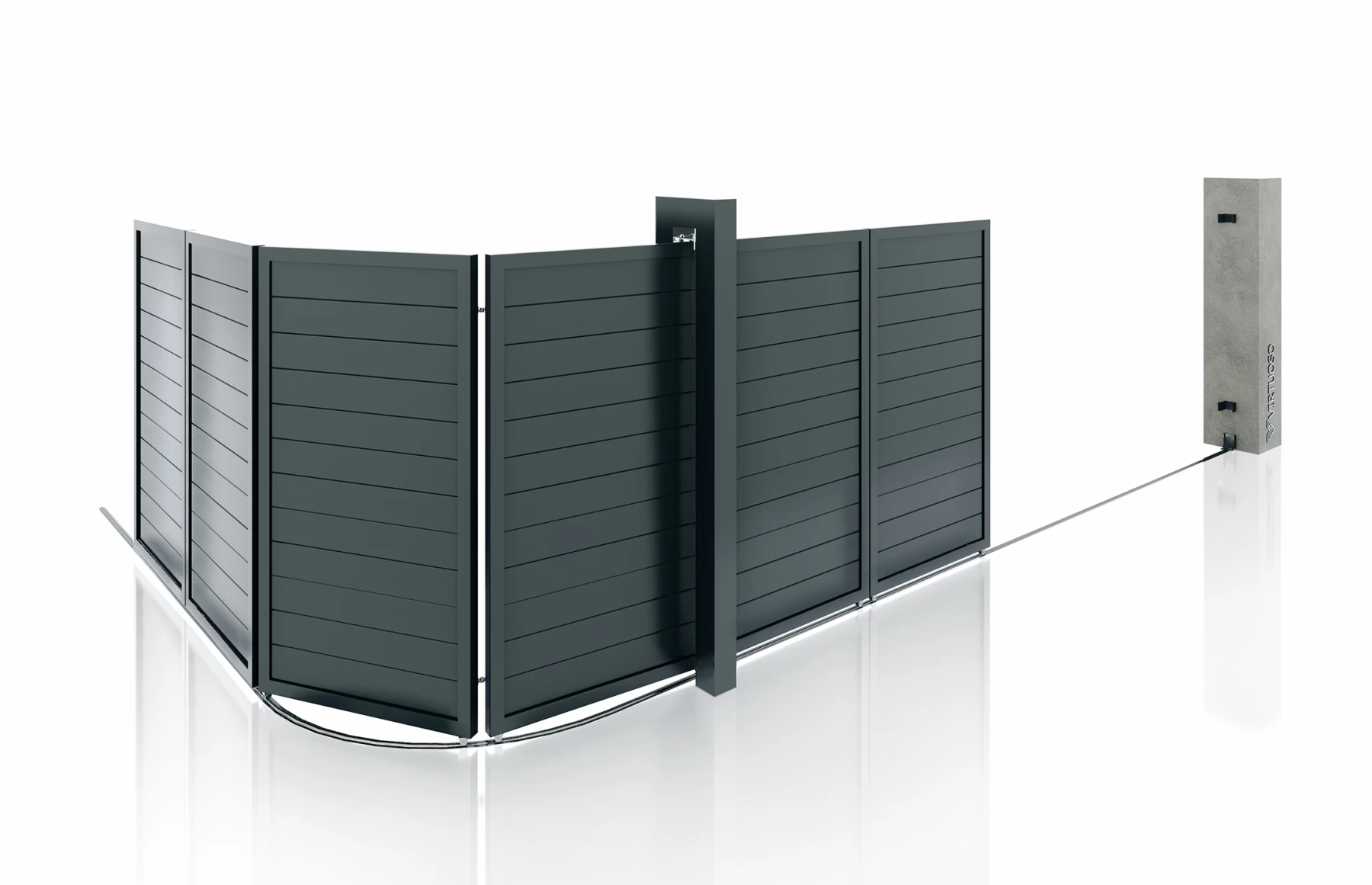 Poarta culisanta la 90 de grade, Apollo 2.0, Aluminiu