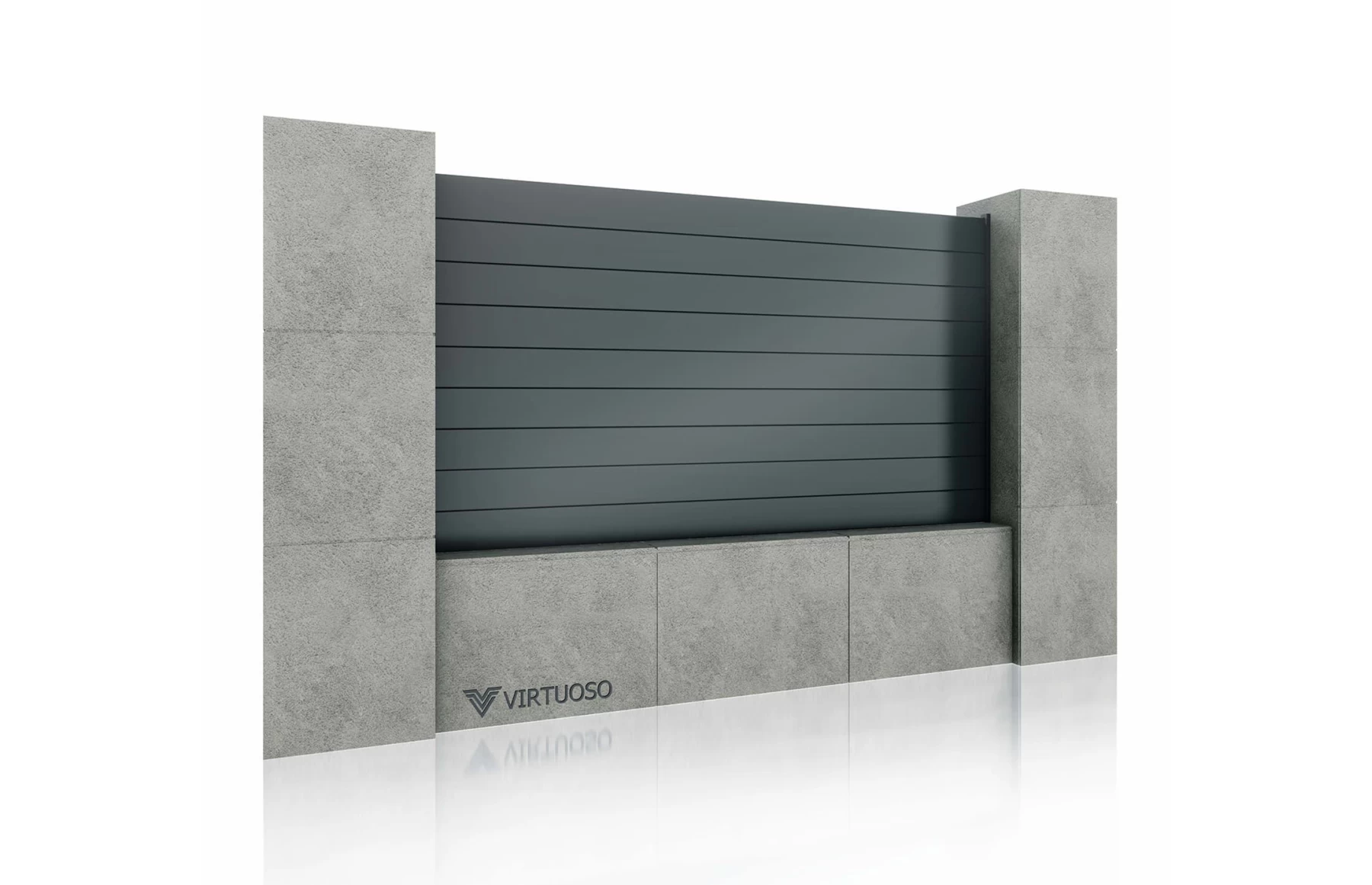 Gard Cu Placaj Apollo Aluminiu