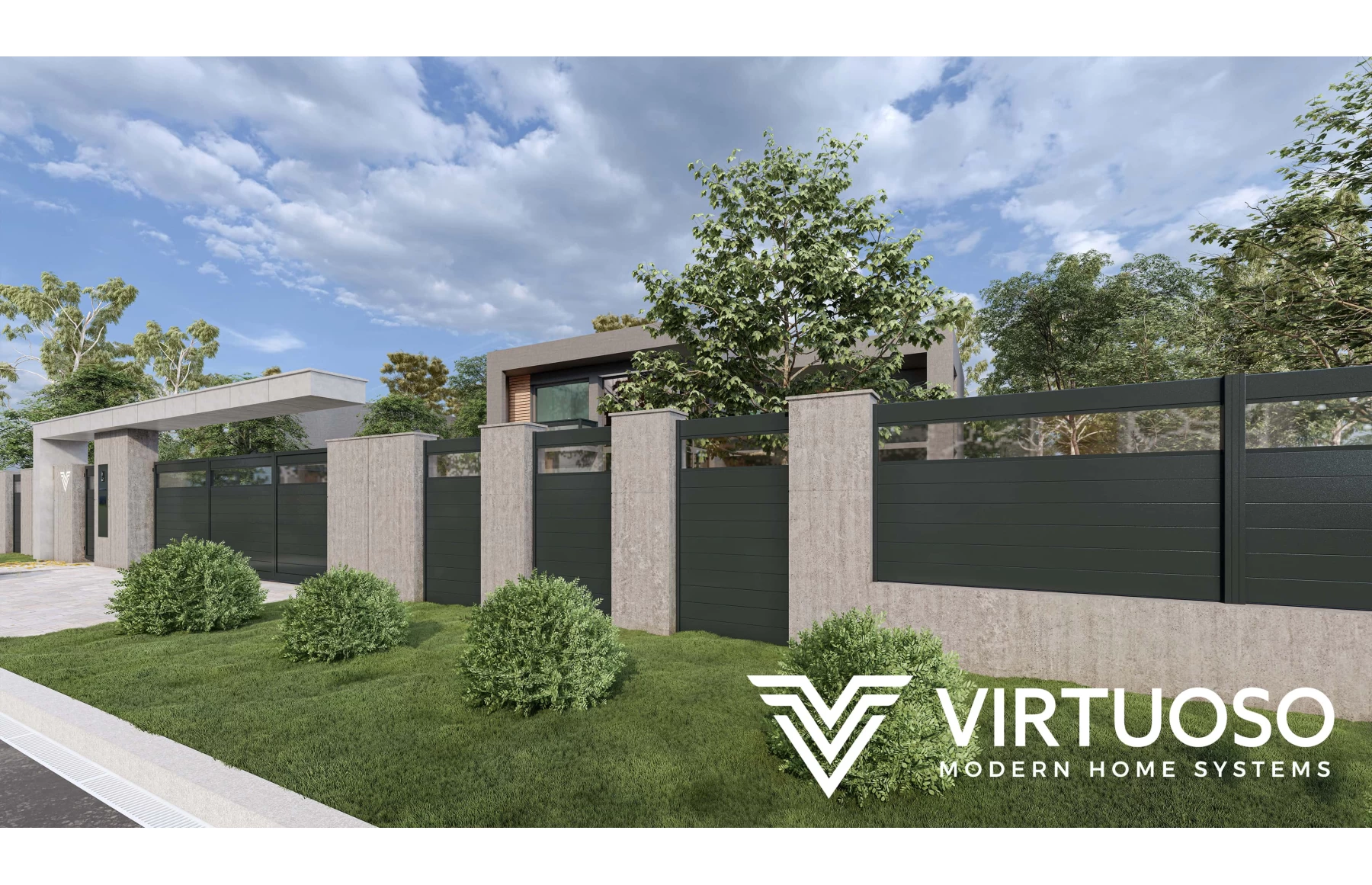 Poarta autoportanta, Atena, Aluminiu