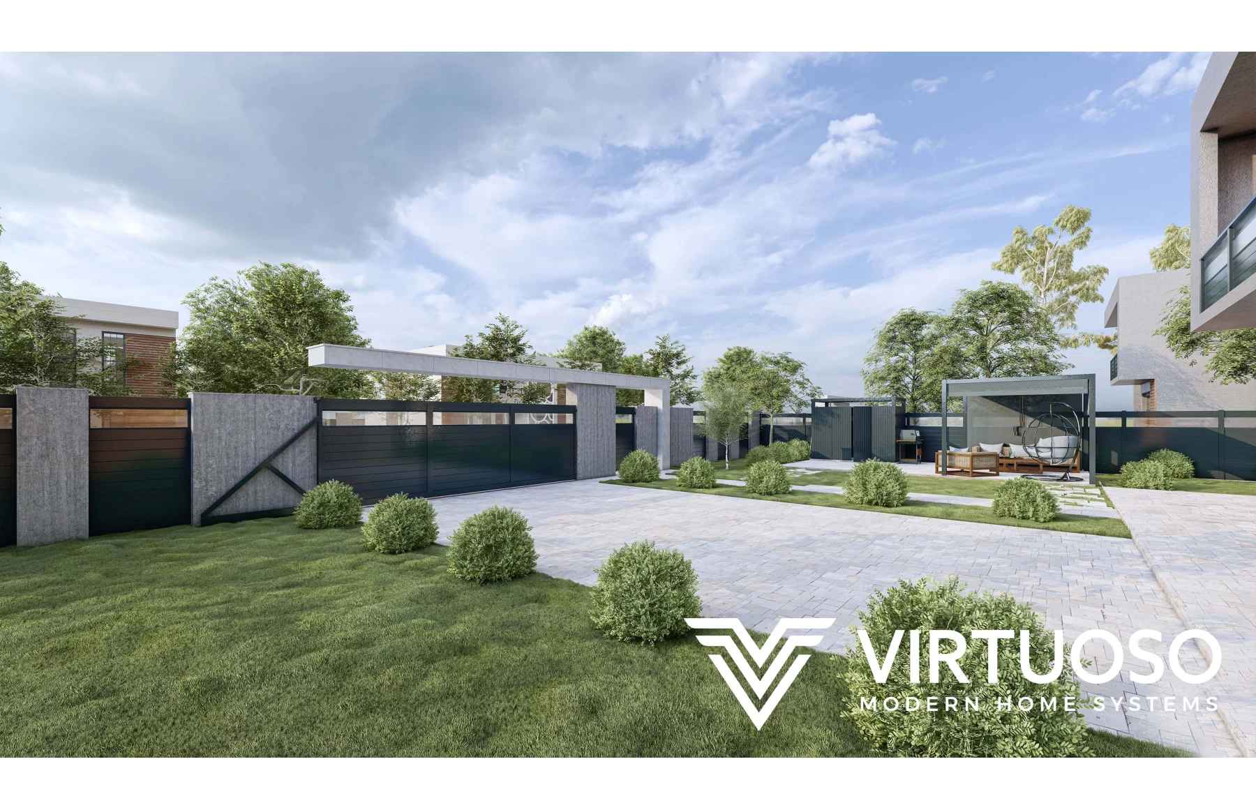 Poarta autoportanta, Atena, Aluminiu