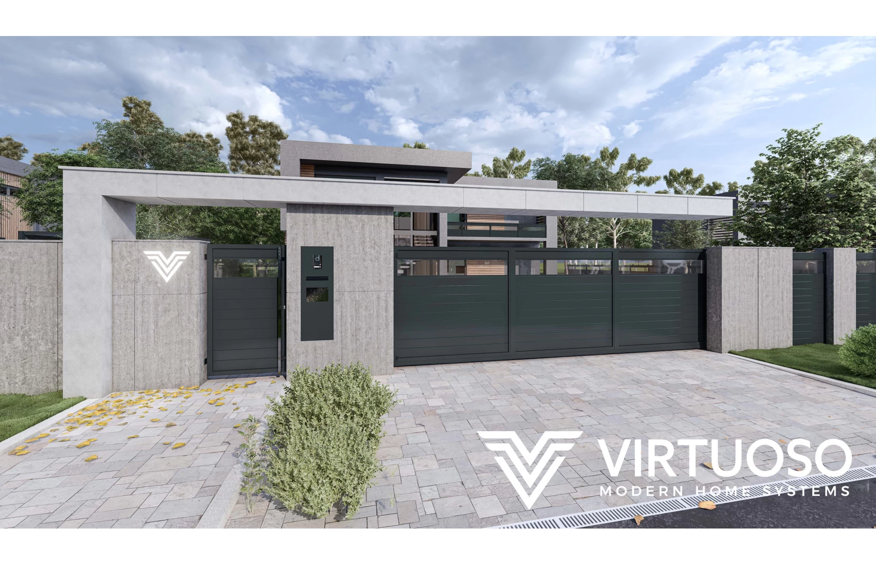 Poarta autoportanta, Atena, Aluminiu