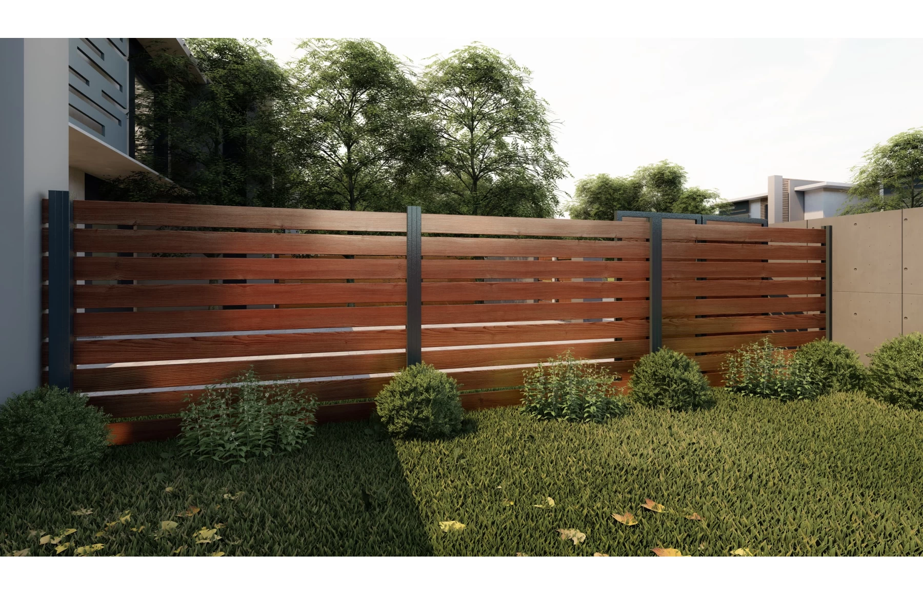 Panou gard cu stalpi din aluminiu, model Herod