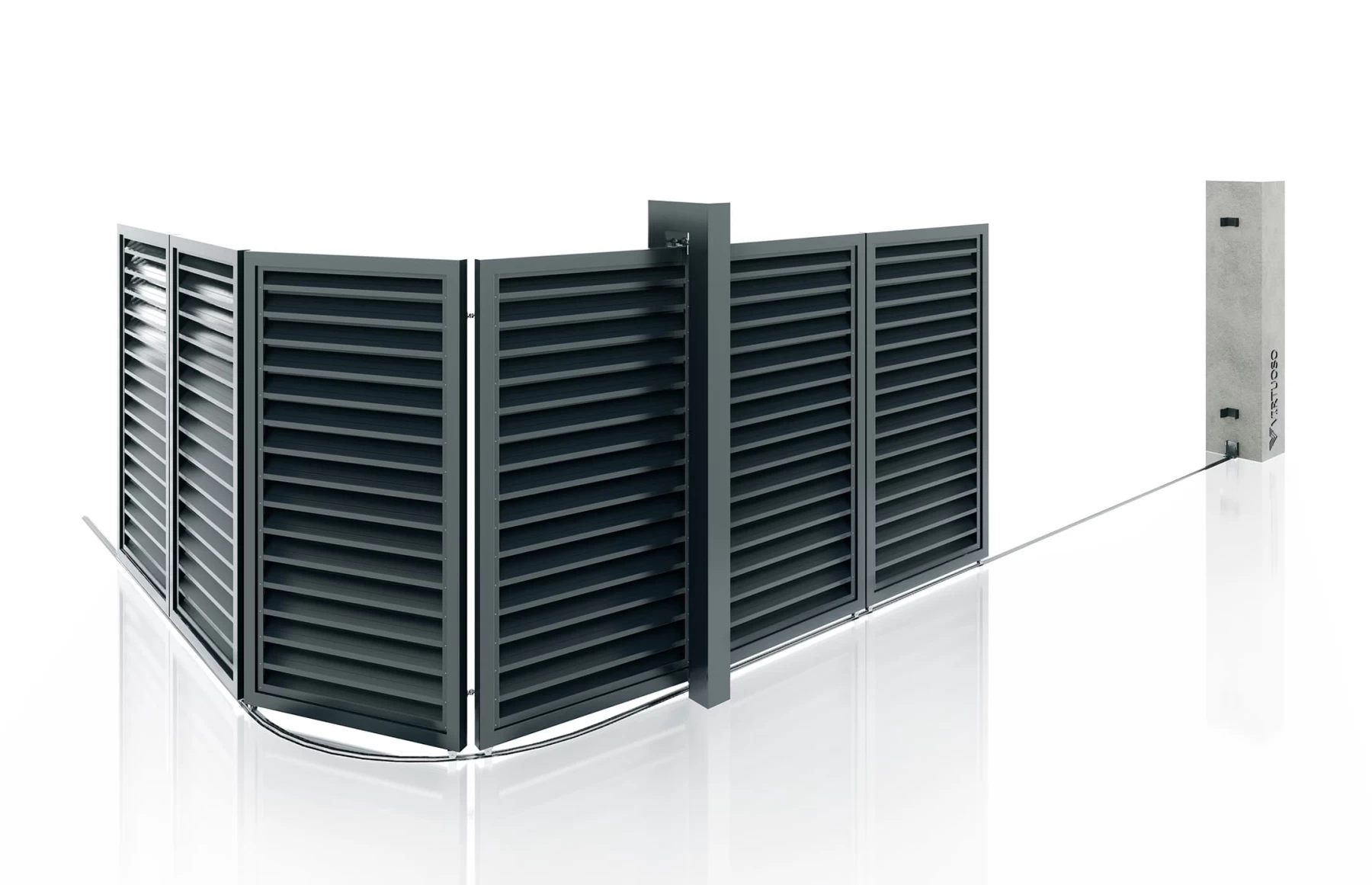 Poarta culisanta la 90 de grade, Jaluzea Suprem, Aluminiu