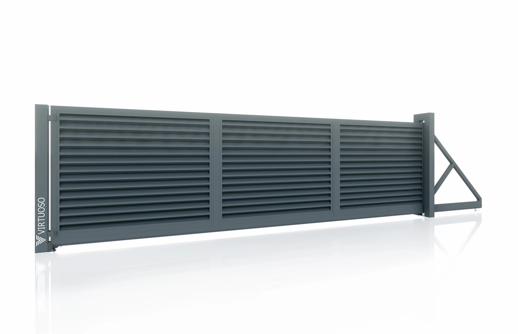 Poarta autoportanta, Jaluzea, Aluminiu