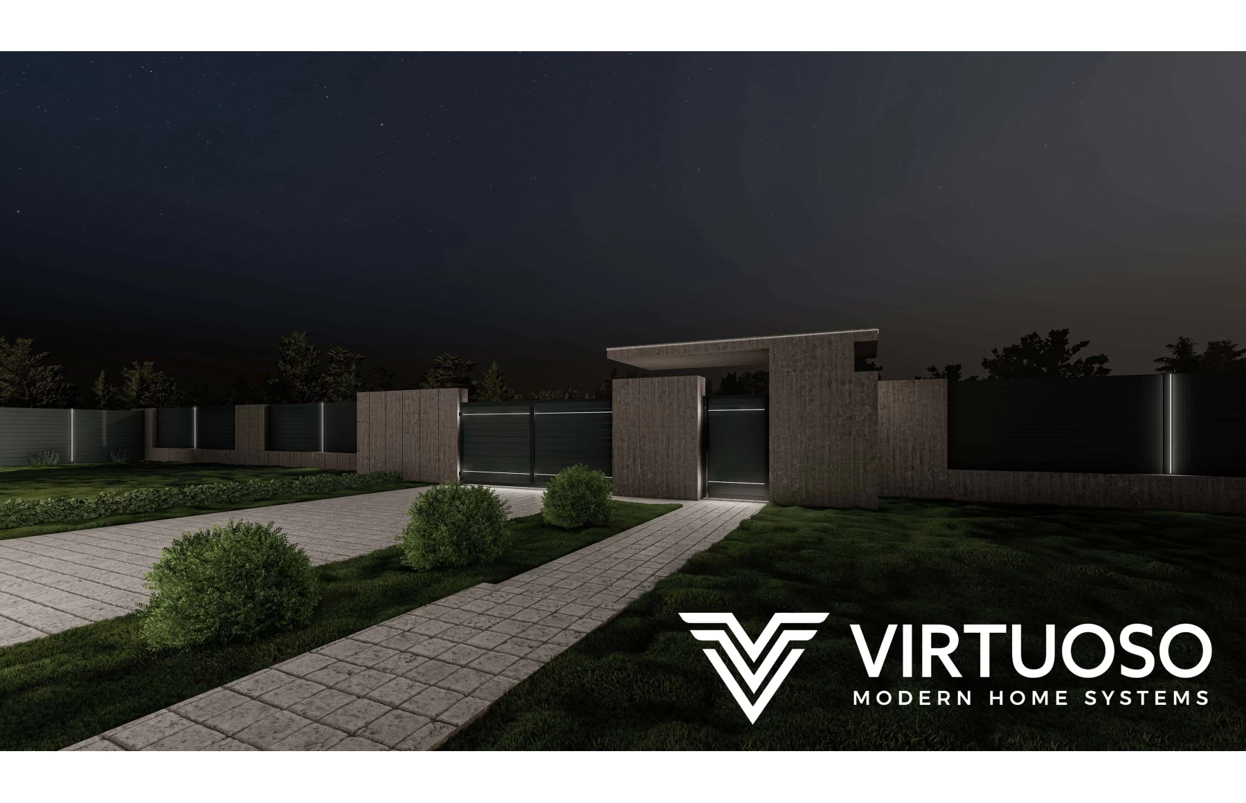 Gard cu LED Bacus Aluminiu