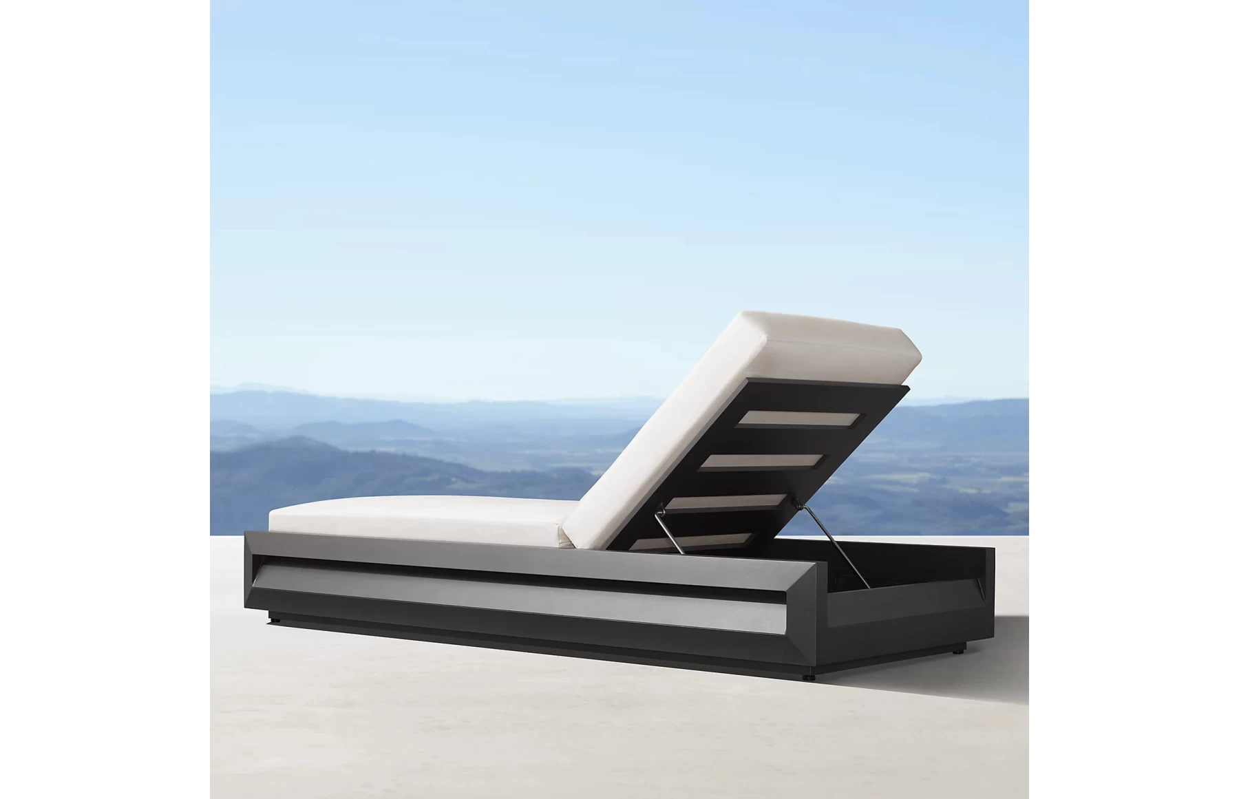 Sezlong premium din aluminiu, pentru terasa/gradina/balcon, model Dubai