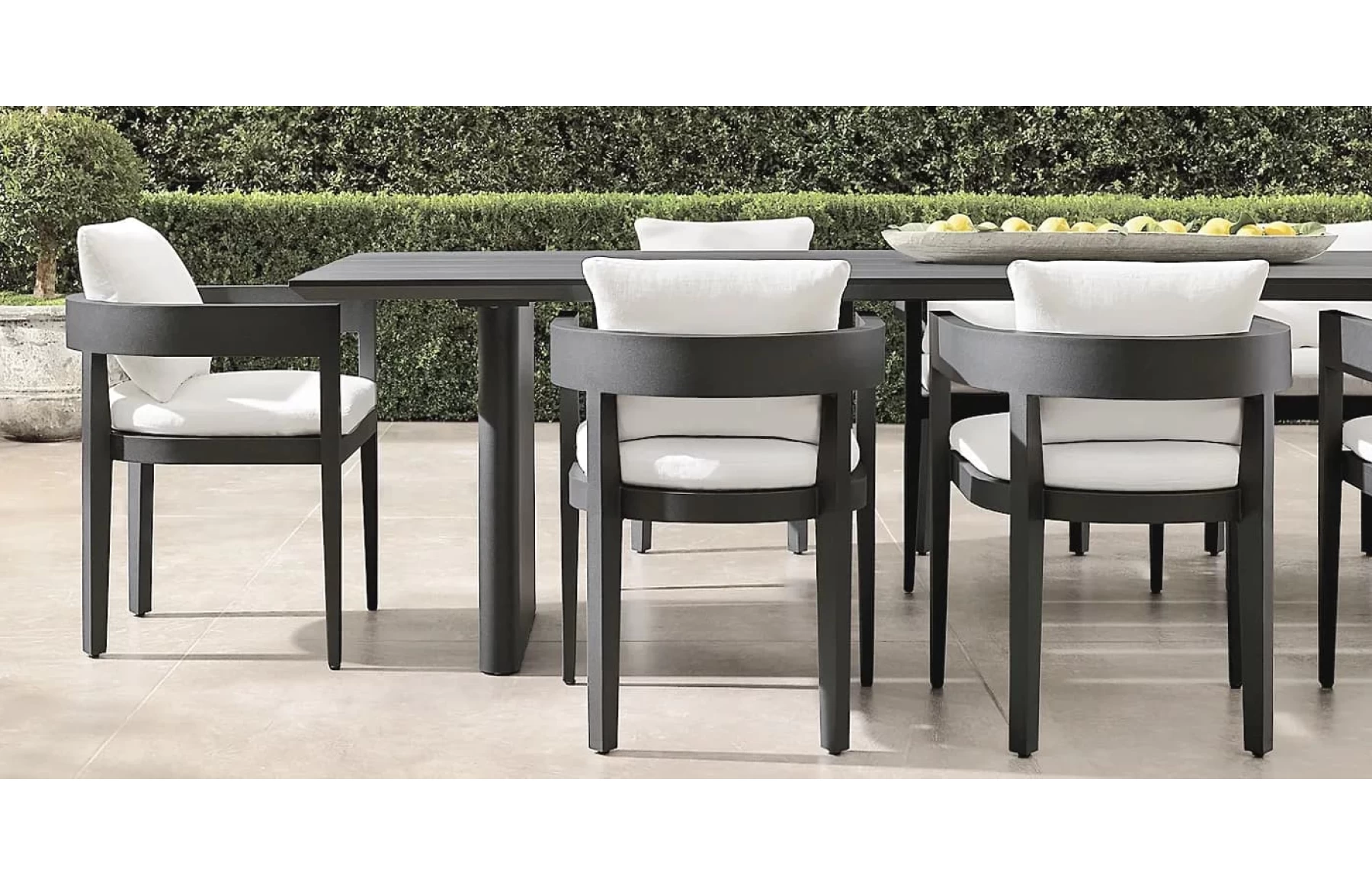 Set masa dining cu 6 scaune premium din aluminiu, pentru terasa/gradina/balcon, model Nisa