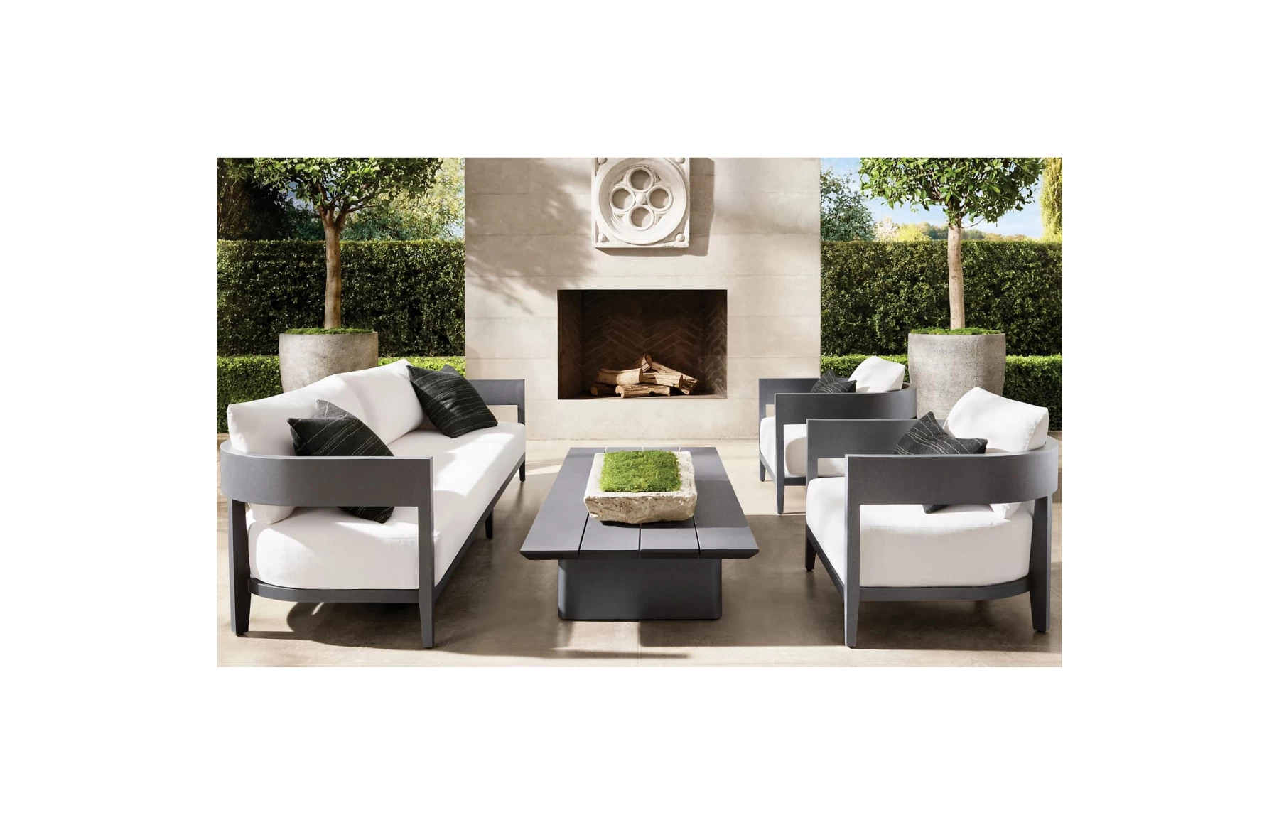 Set mobilier premium din aluminiu, pentru terasa/gradina/balcon, model Nisa