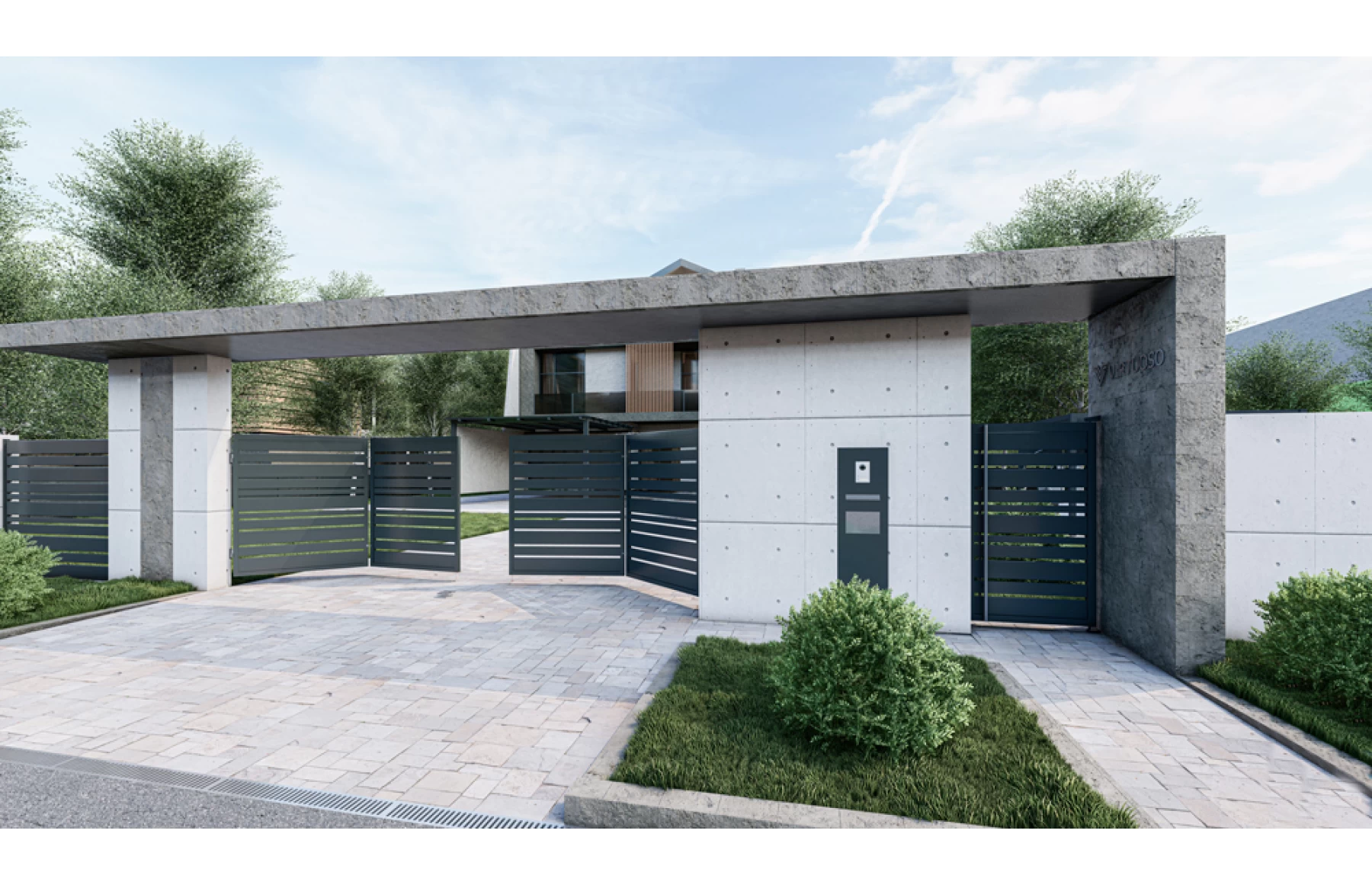 Panou gard metalic din aluminiu, model Paradox