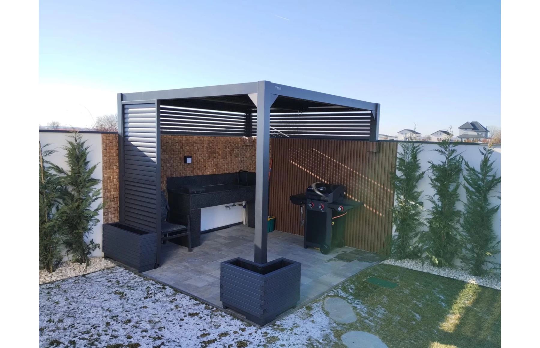 Pergola X Bioclimatica, Pavilion 3x3x2.5metri, Premium, Aluminiu