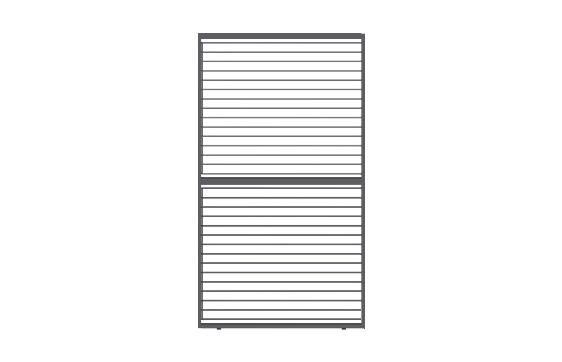 Paravan X din jaluzele ajustabile manual pentru pergola, gri antracit, aluminiu