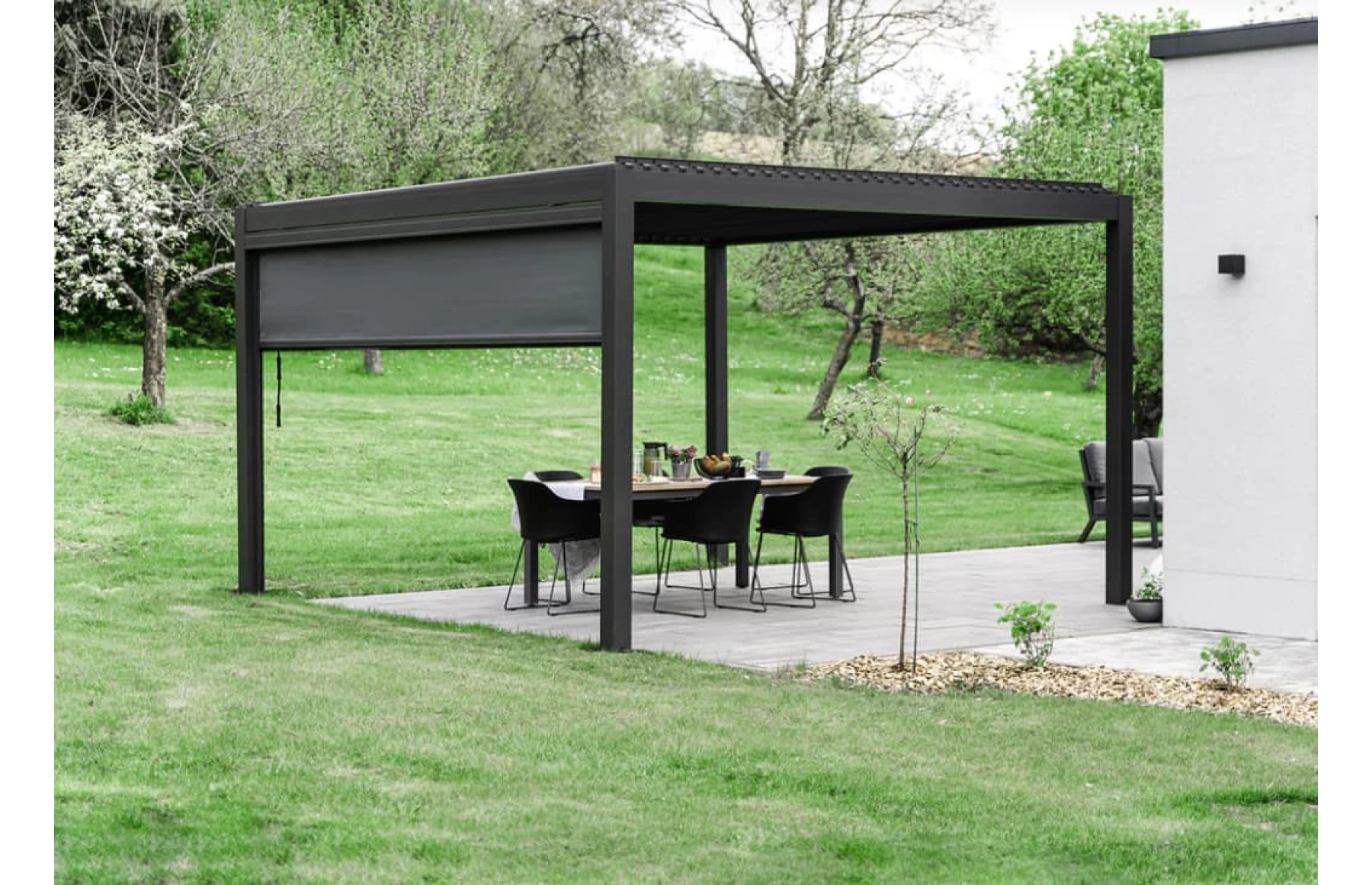 Pergola X Bioclimatica, Pavilion 3x4x2.5metri cu LED , Premium, Aluminiu, Ofertă limitata