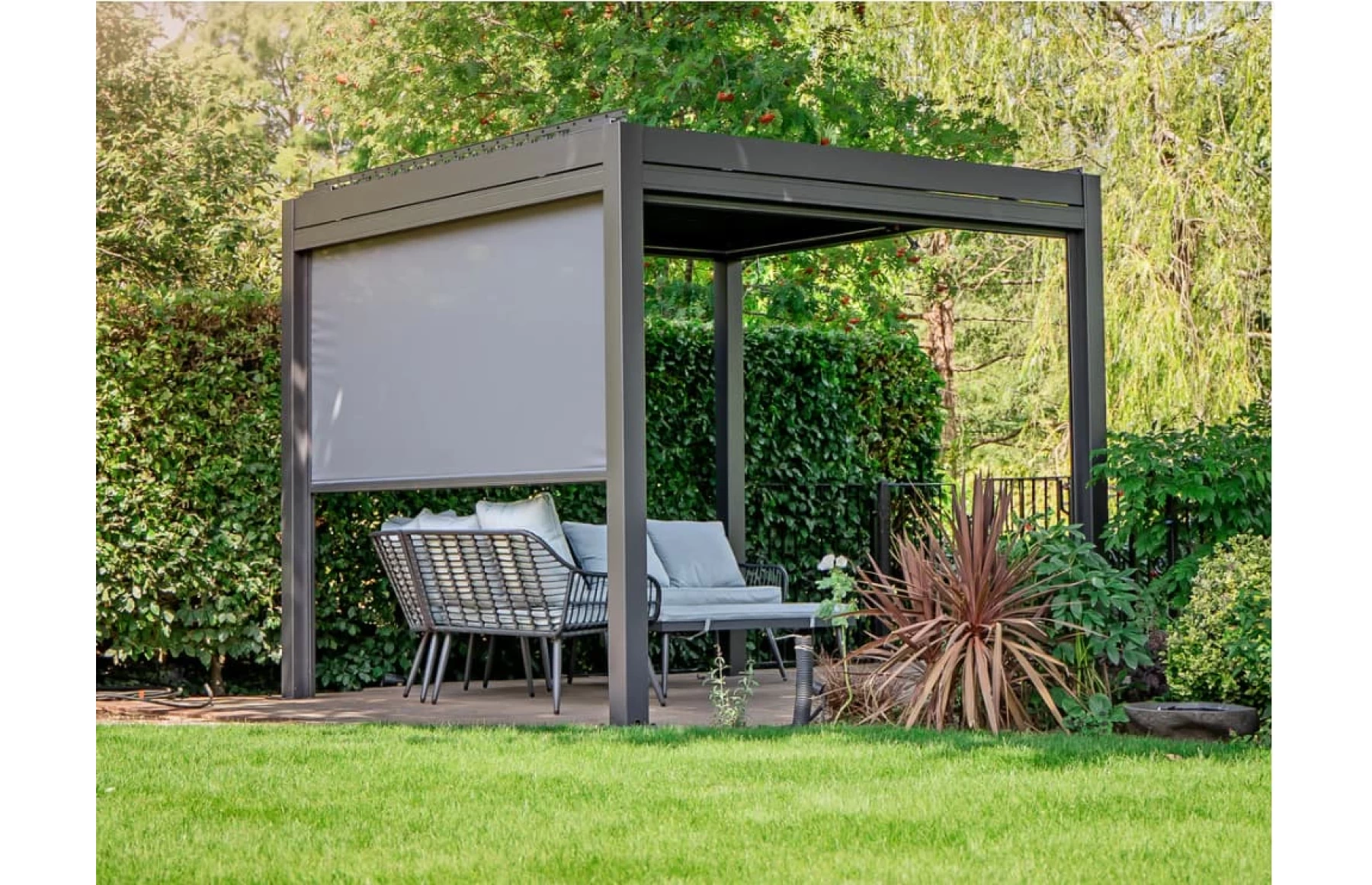 Pergola X Bioclimatica, Pavilion 3x4x2.5metri cu LED , Premium, Aluminiu, Ofertă limitata