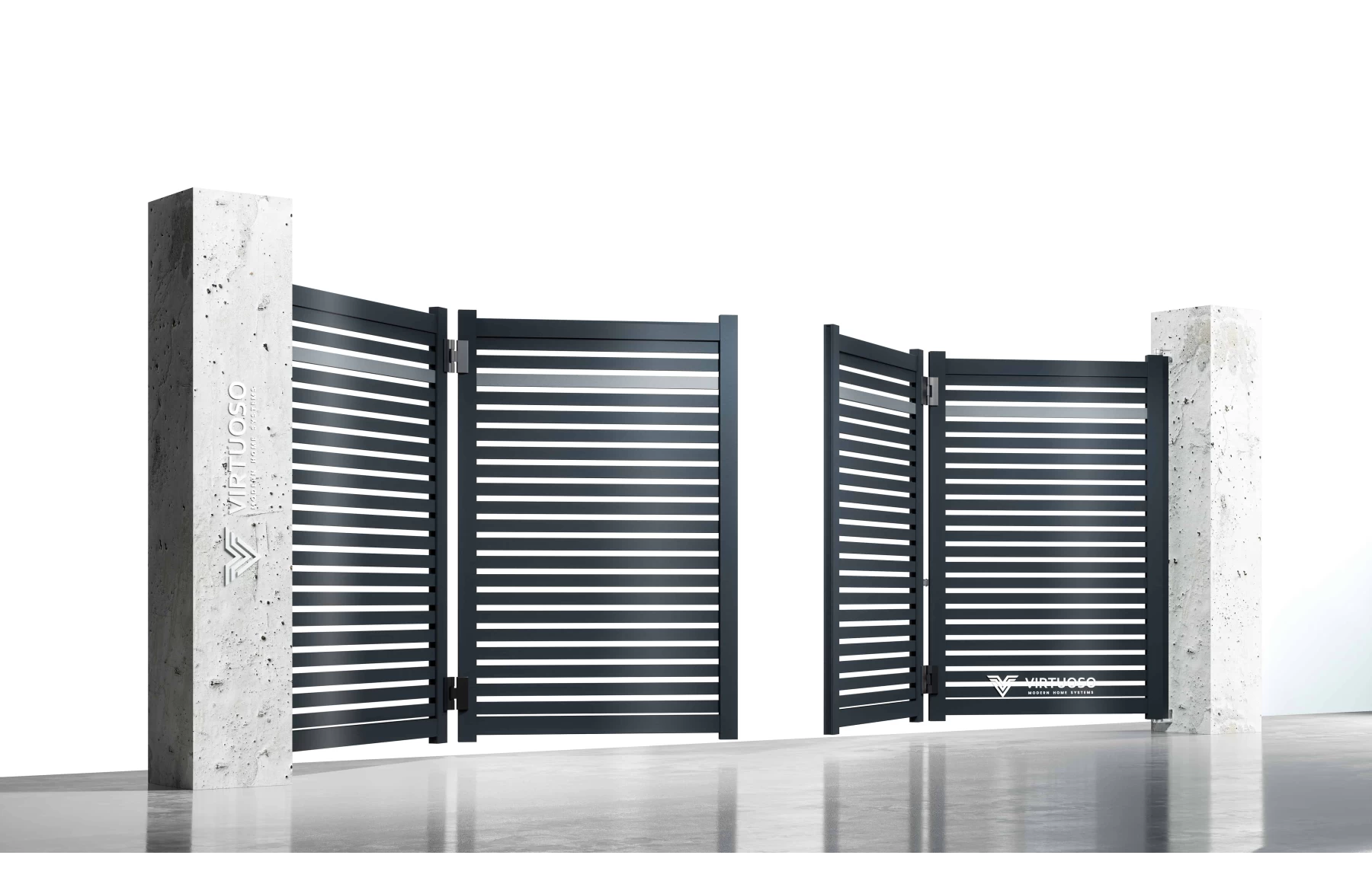 Poarta bi-fold articulata, Invictus, Aluminiu