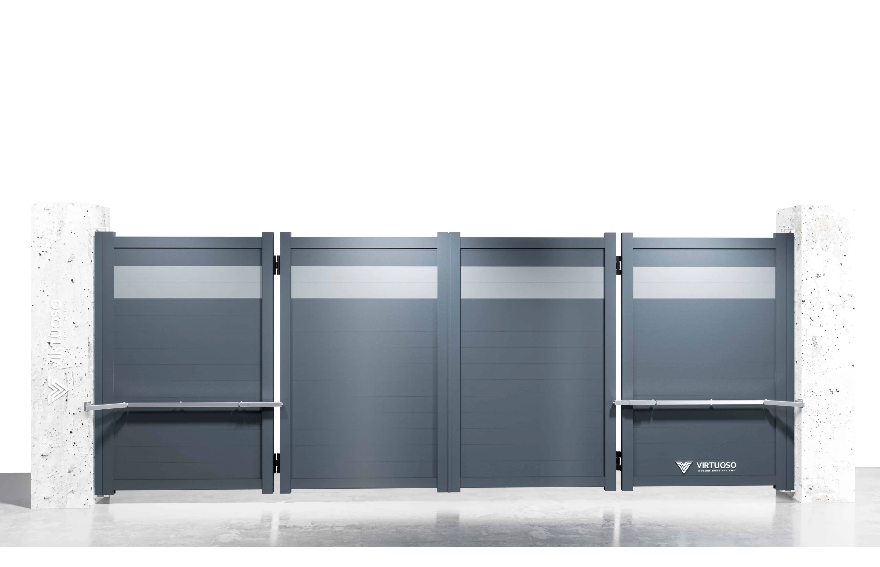 Poarta bi-fold articulata, Tron, Aluminiu