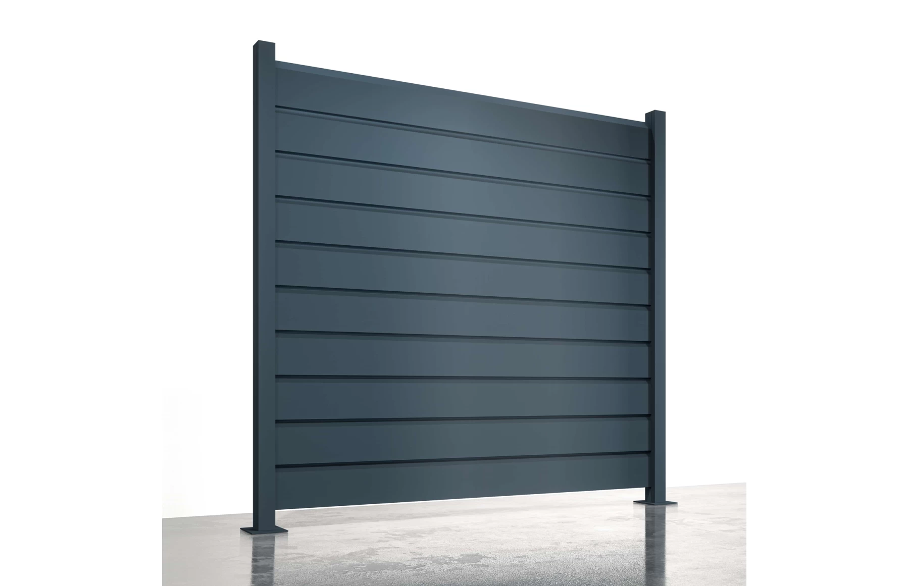 Panou gard metalic din aluminiu, cu stalpi din aluminiu, model Sfinx