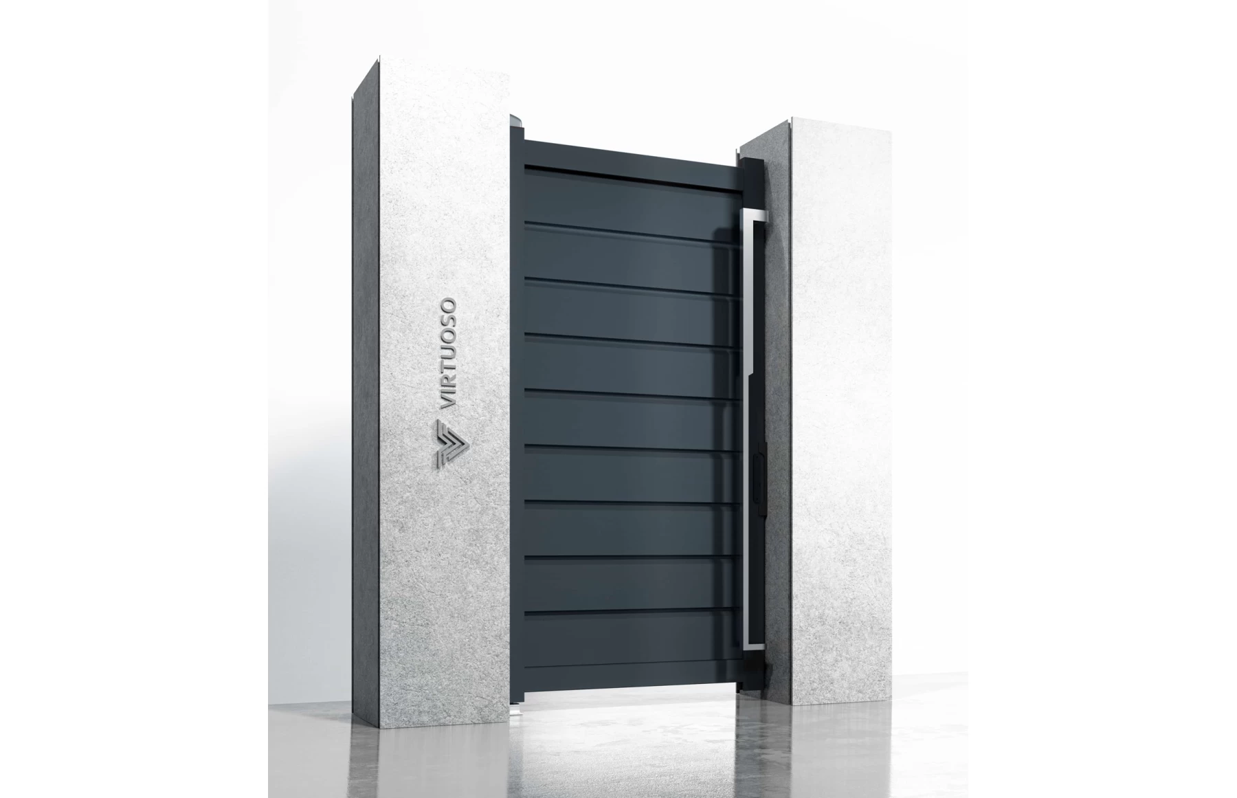 Poarta pietonala metalica din aluminiu, model Sfinx