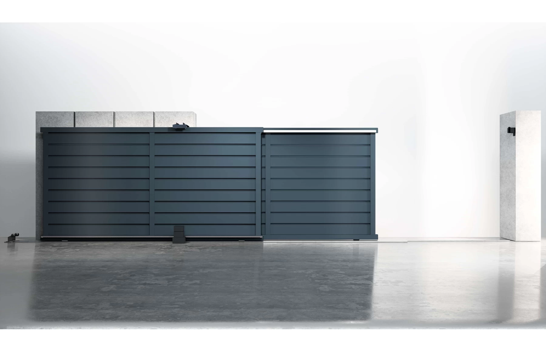 Poarta armonica telescopica metalica din aluminiu, model Sfinx