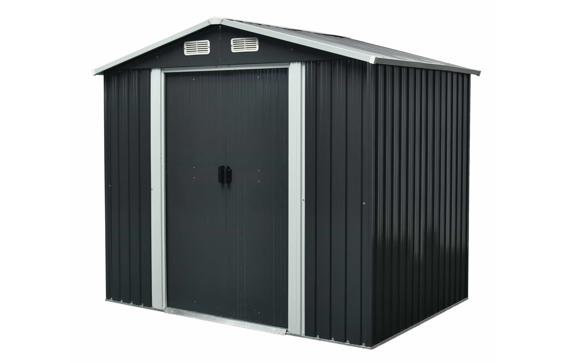 Magazie tip casuta depozitare gradina EasyBox 4m2, casuta depozitare unelte, Basic, Otel zincat