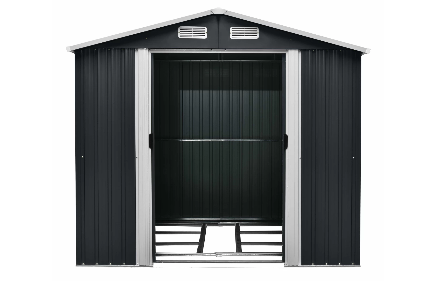 Magazie tip casuta depozitare gradina EasyBox 4m2, casuta depozitare unelte, Basic, Otel zincat