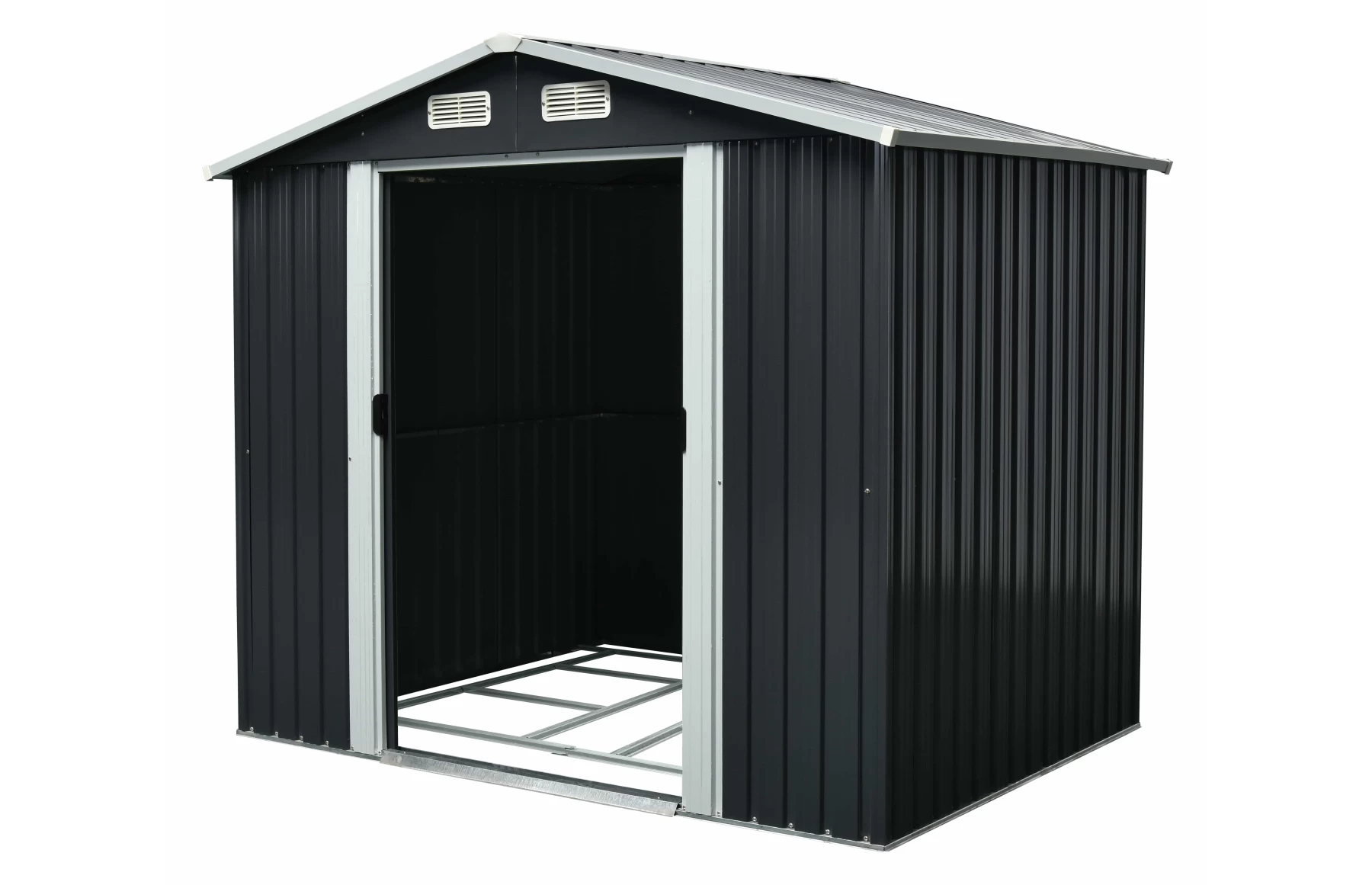 Magazie tip casuta depozitare gradina EasyBox 4m2, casuta depozitare unelte, Basic, Otel zincat