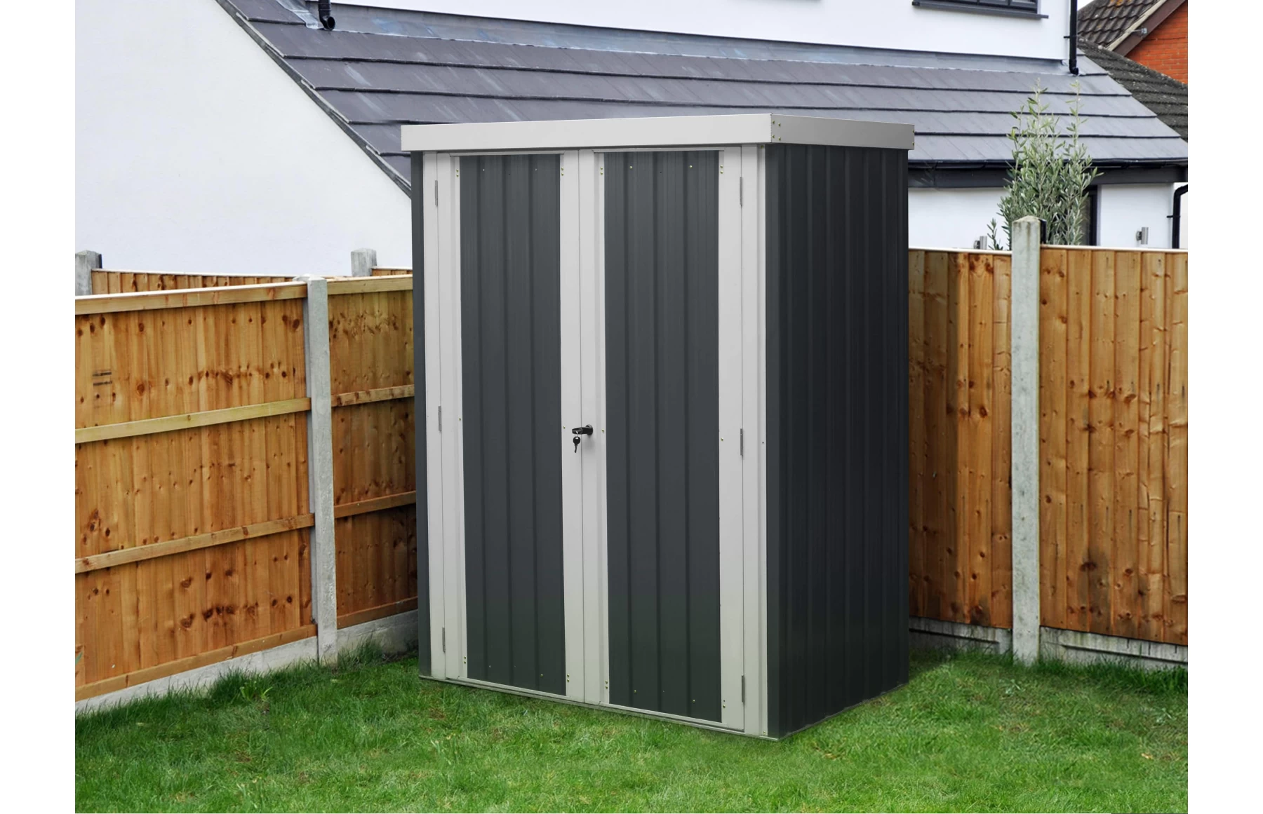 Magazie dulap depozitare gradina GoodBox, casuta depozitare unelte, Basic, Otel zincat