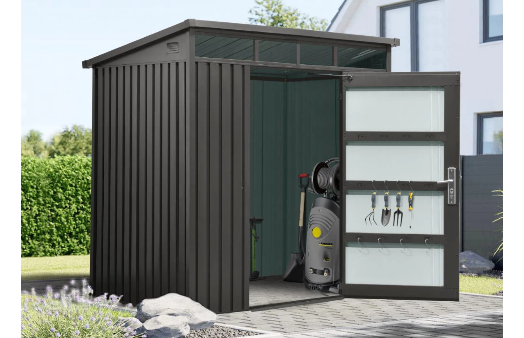 Magazie depozitare gradina SkyBox, casuta depozitare unelte, Premium, Otel zincat