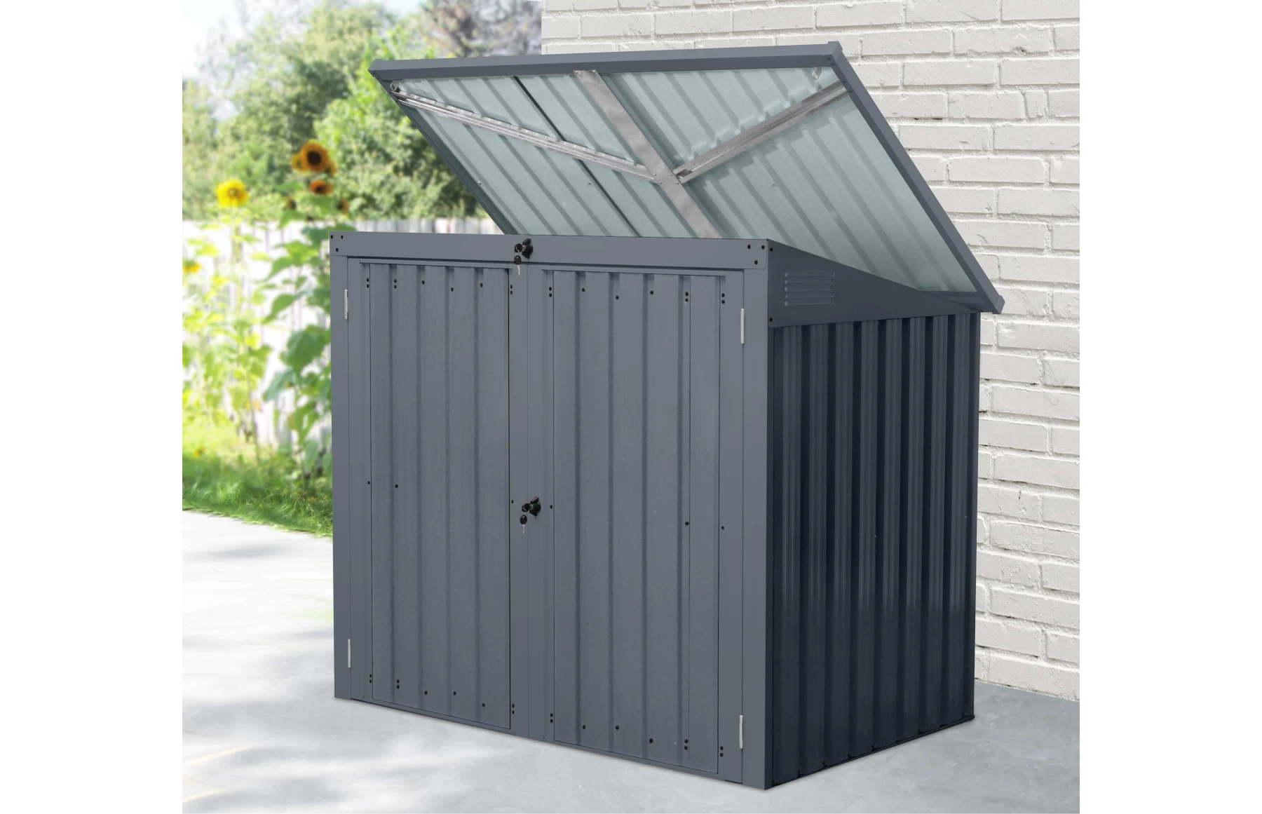 Magazie depozitare tomberoane gunoi Smartbin, depozitare pubela gunoi, Basic, Otel zincat