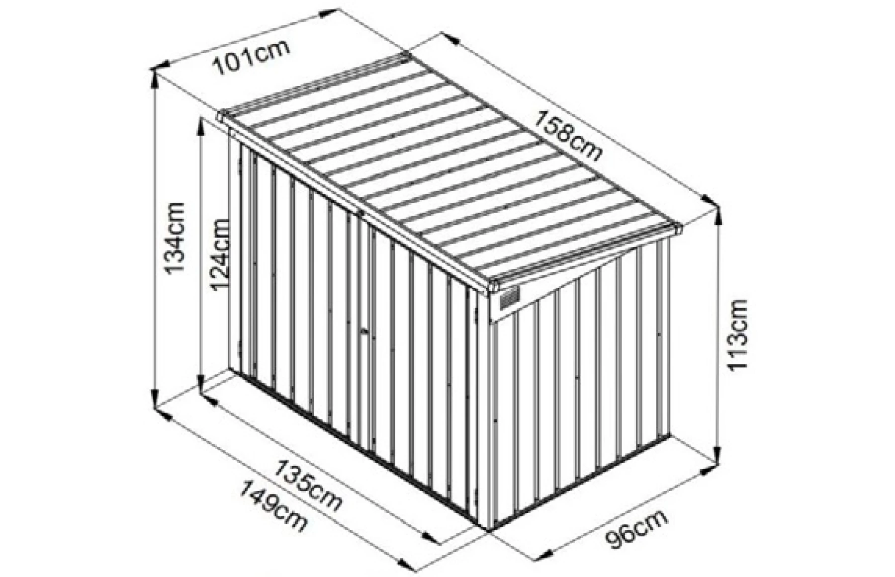 Magazie depozitare tomberoane gunoi Smartbin, depozitare pubela gunoi, Basic, Otel zincat