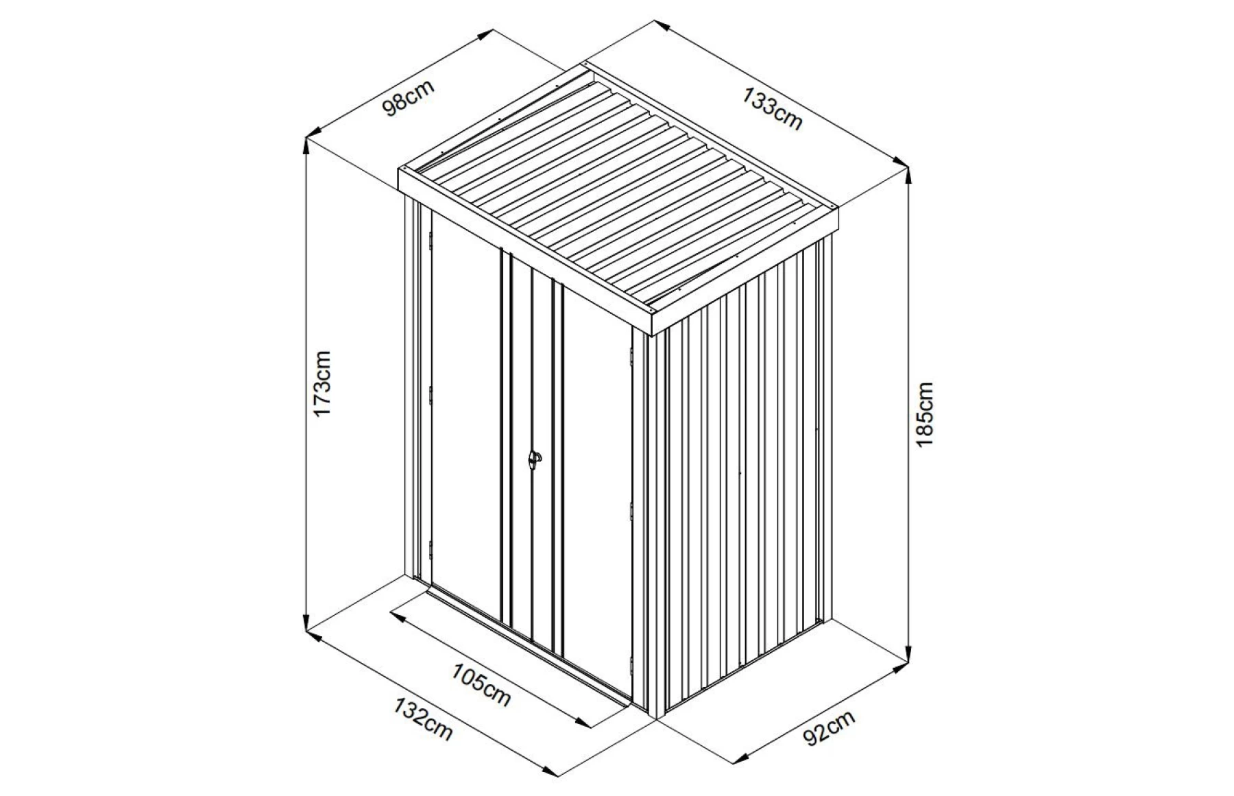 Magazie depozitare gradina SolidBox, casuta depozitare unelte, Premium, Otel zincat